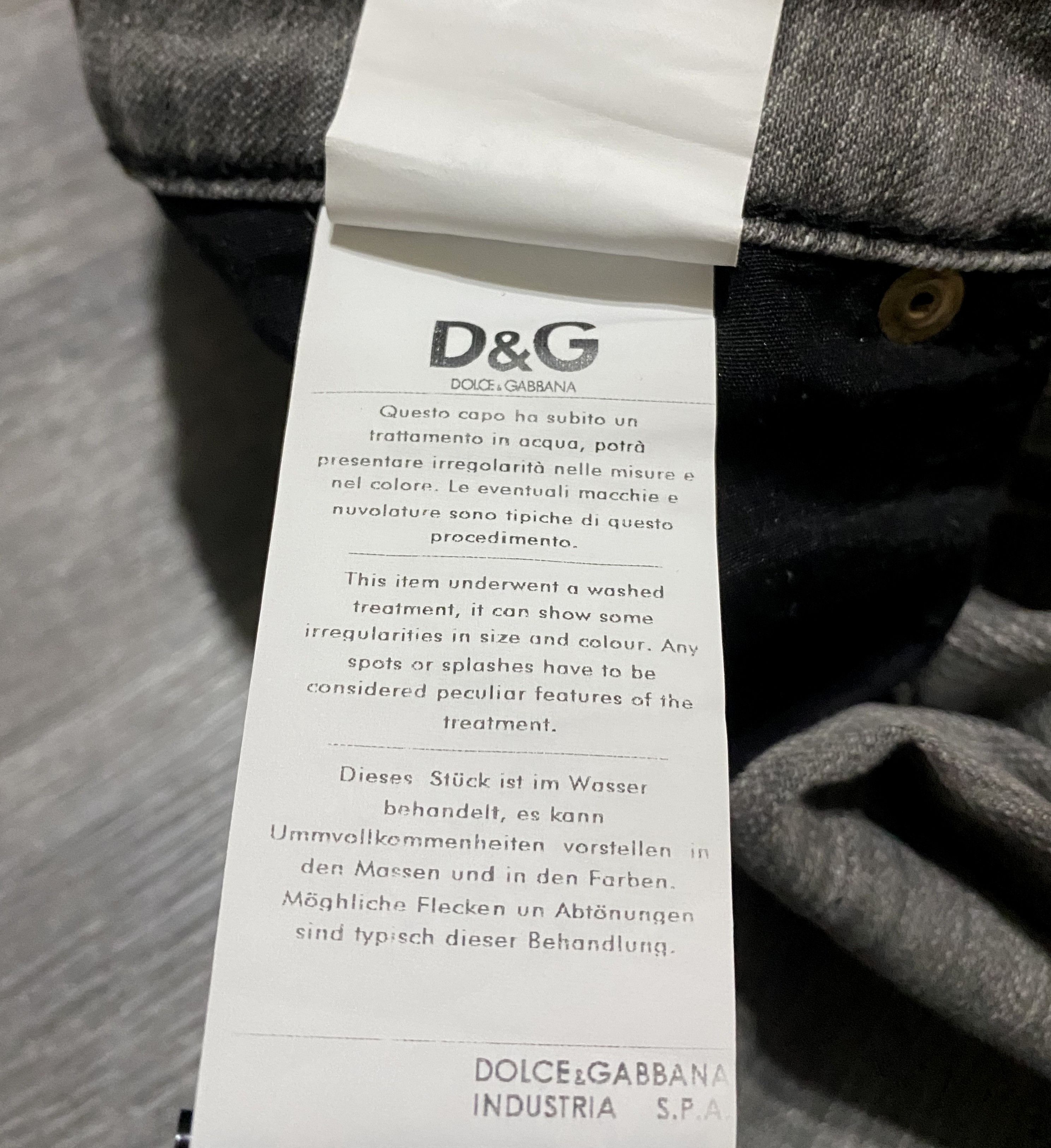 Dolce & Gabbana Dolce & Gabbana D&G Grey Low Tight Washed Jeans Denim Size US 29 - 12 Thumbnail