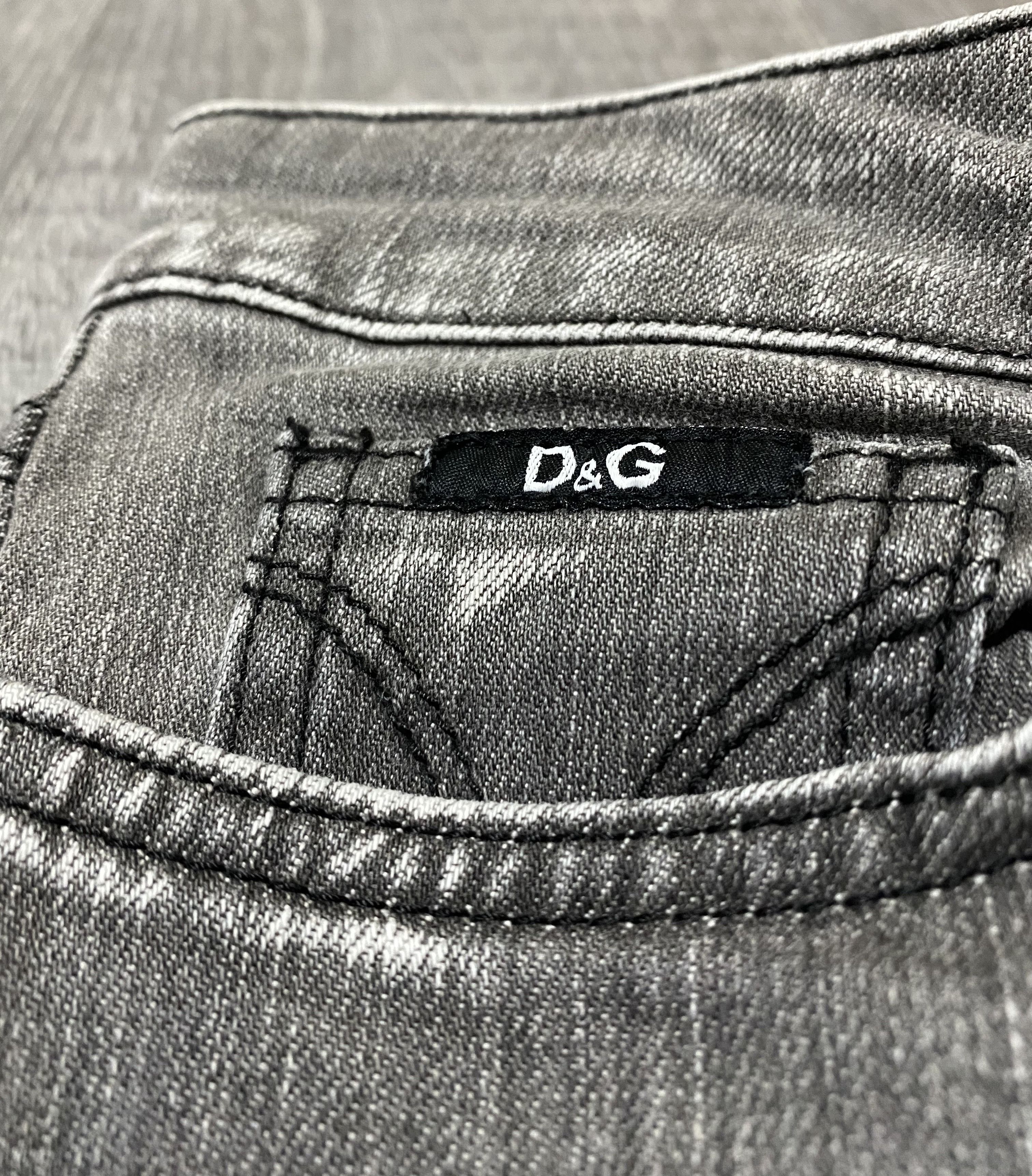 Dolce & Gabbana Dolce & Gabbana D&G Grey Low Tight Washed Jeans Denim Size US 29 - 5 Thumbnail