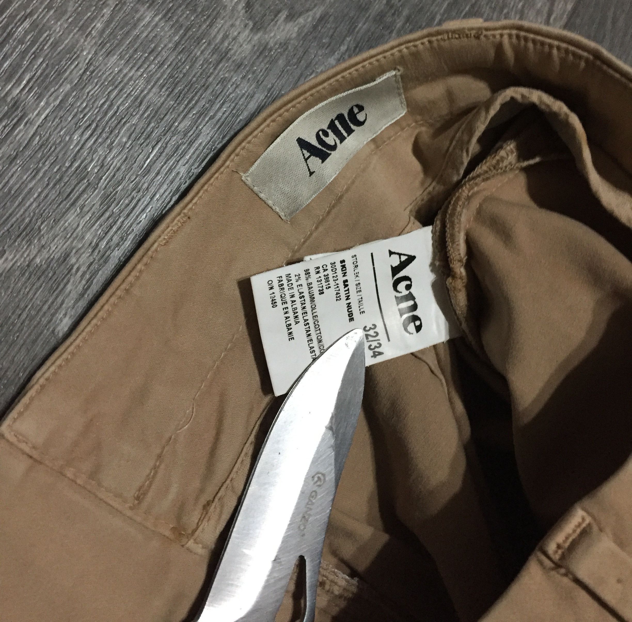 Acne Studios Women's Acne Studios Skin Satin Nude Chino Pants Trousers Size 28" / US 6 / IT 42 - 4 Thumbnail