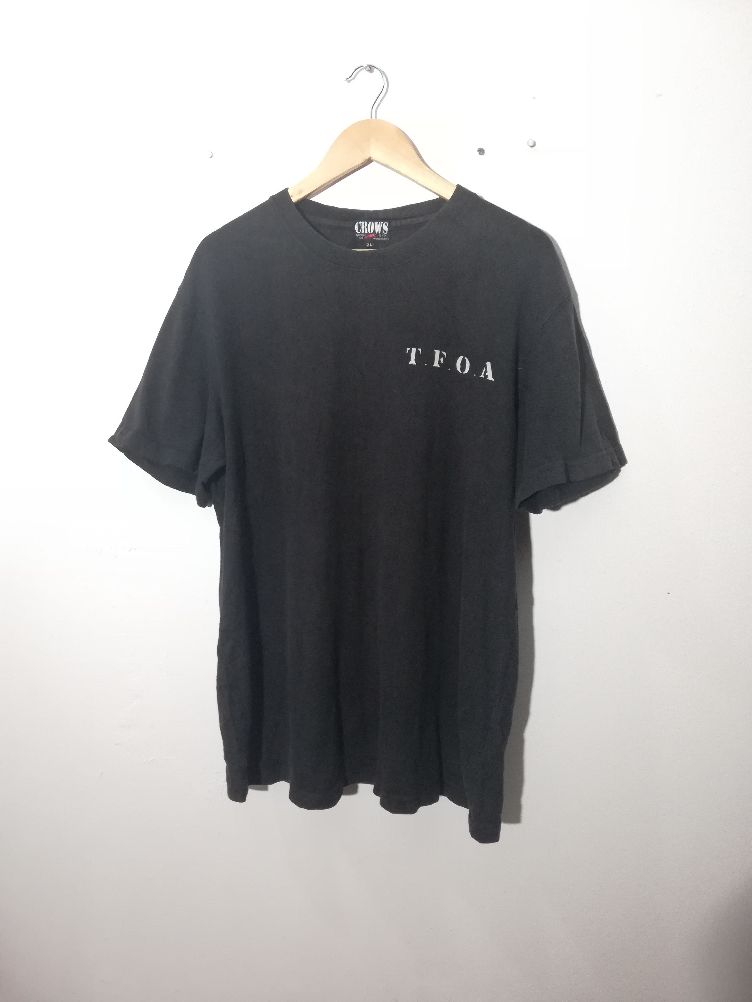 Japanese Brand T. F.O.A Black T-shirt Size US L / EU 52-54 / 3 - 3 Thumbnail