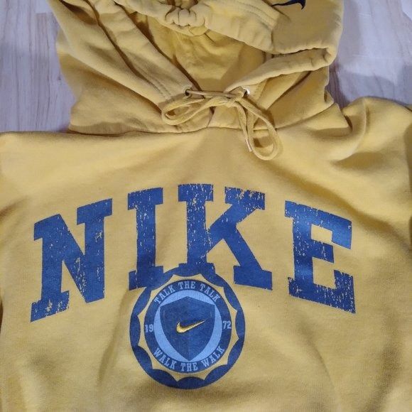 Nike × Vintage Vintage Nike Spell Out Talk Walk Logo Hoodie Sweatshirt Size US XL / EU 56 / 4 - 1 Thumbnail