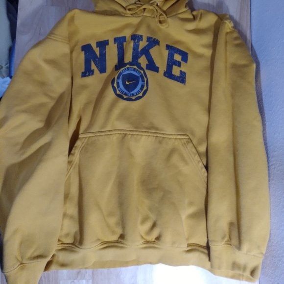 Nike × Vintage Vintage Nike Spell Out Talk Walk Logo Hoodie Sweatshirt Size US XL / EU 56 / 4 - 3 Thumbnail