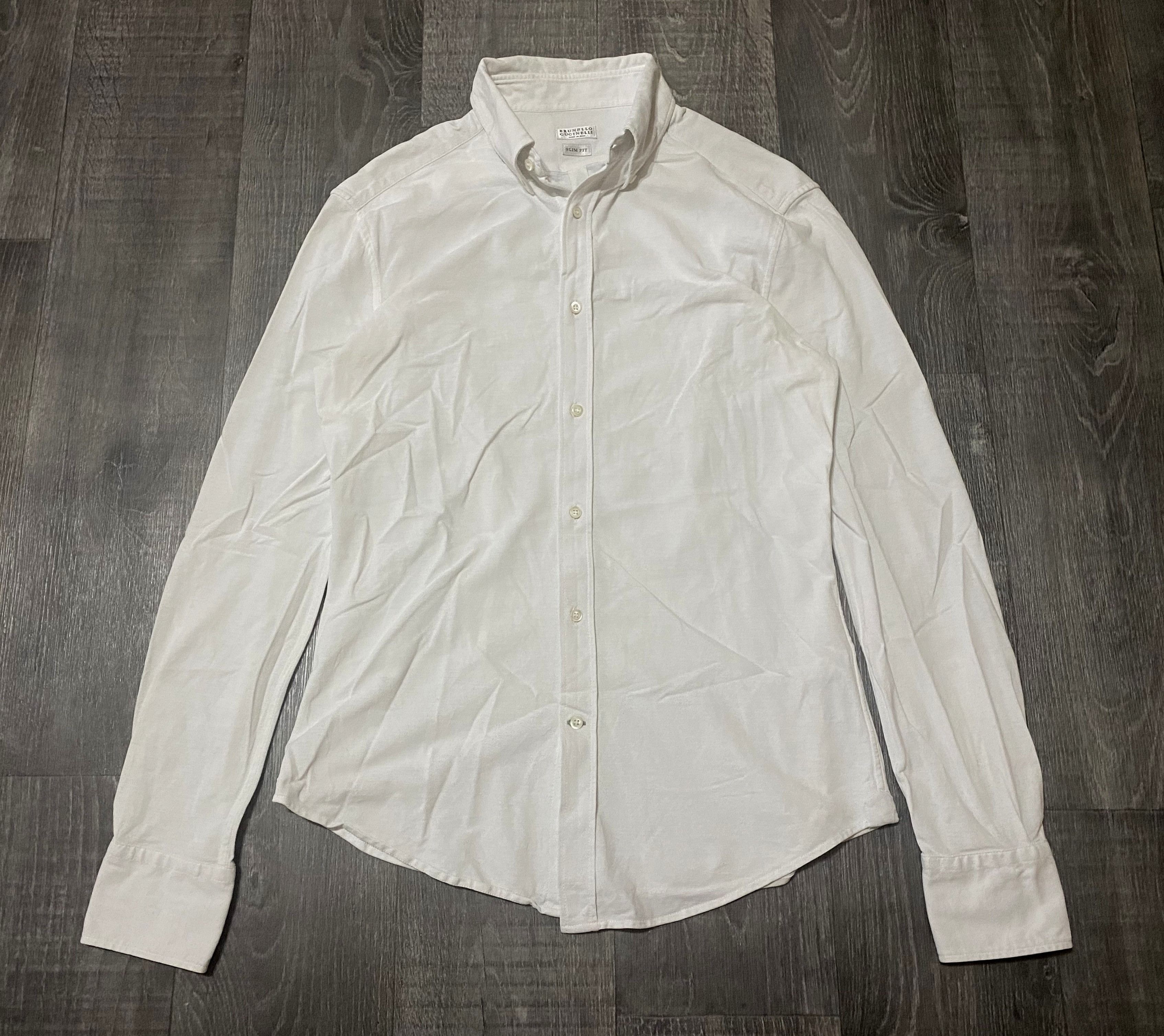 Brunello Cucinelli White Long Sleeved Shirt Casual Formal