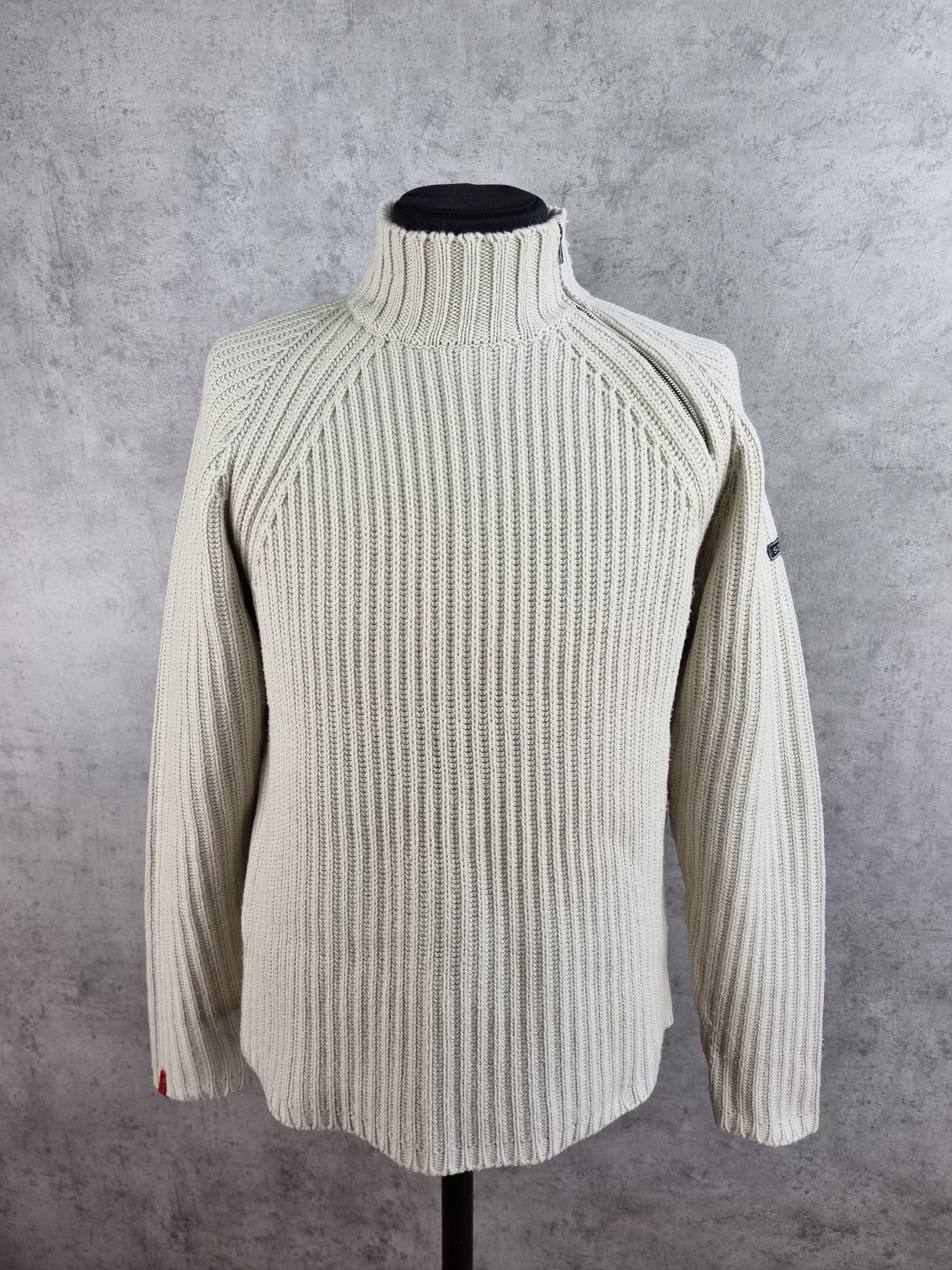 Japanese Brand × Schott Schott Cable Knitted Zipped High Neck Sweater like Prada Size US L / EU 52-54 / 3 - 7 Thumbnail