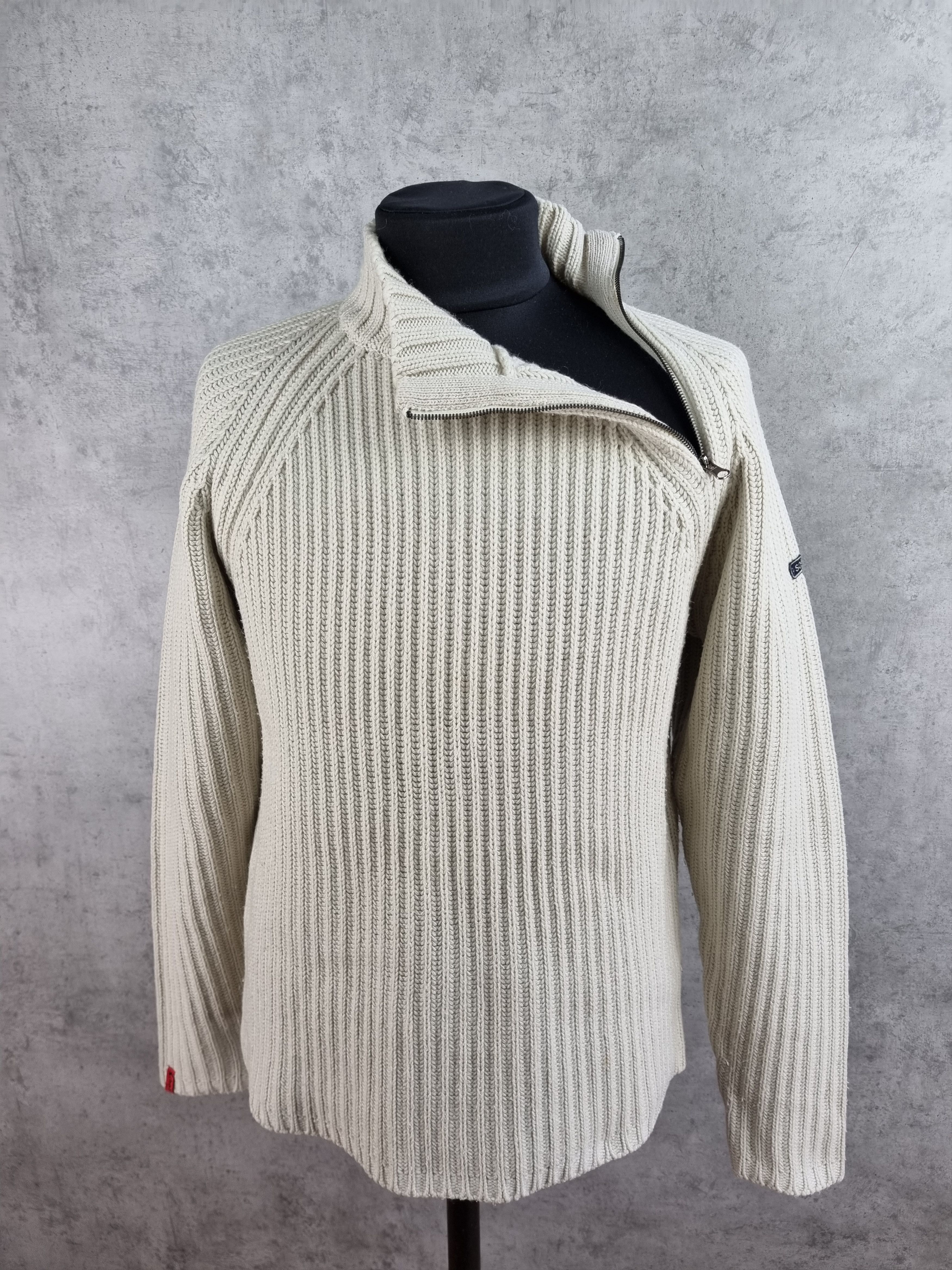 Japanese Brand × Schott Schott Cable Knitted Zipped High Neck Sweater like Prada Size US L / EU 52-54 / 3 - 2 Thumbnail