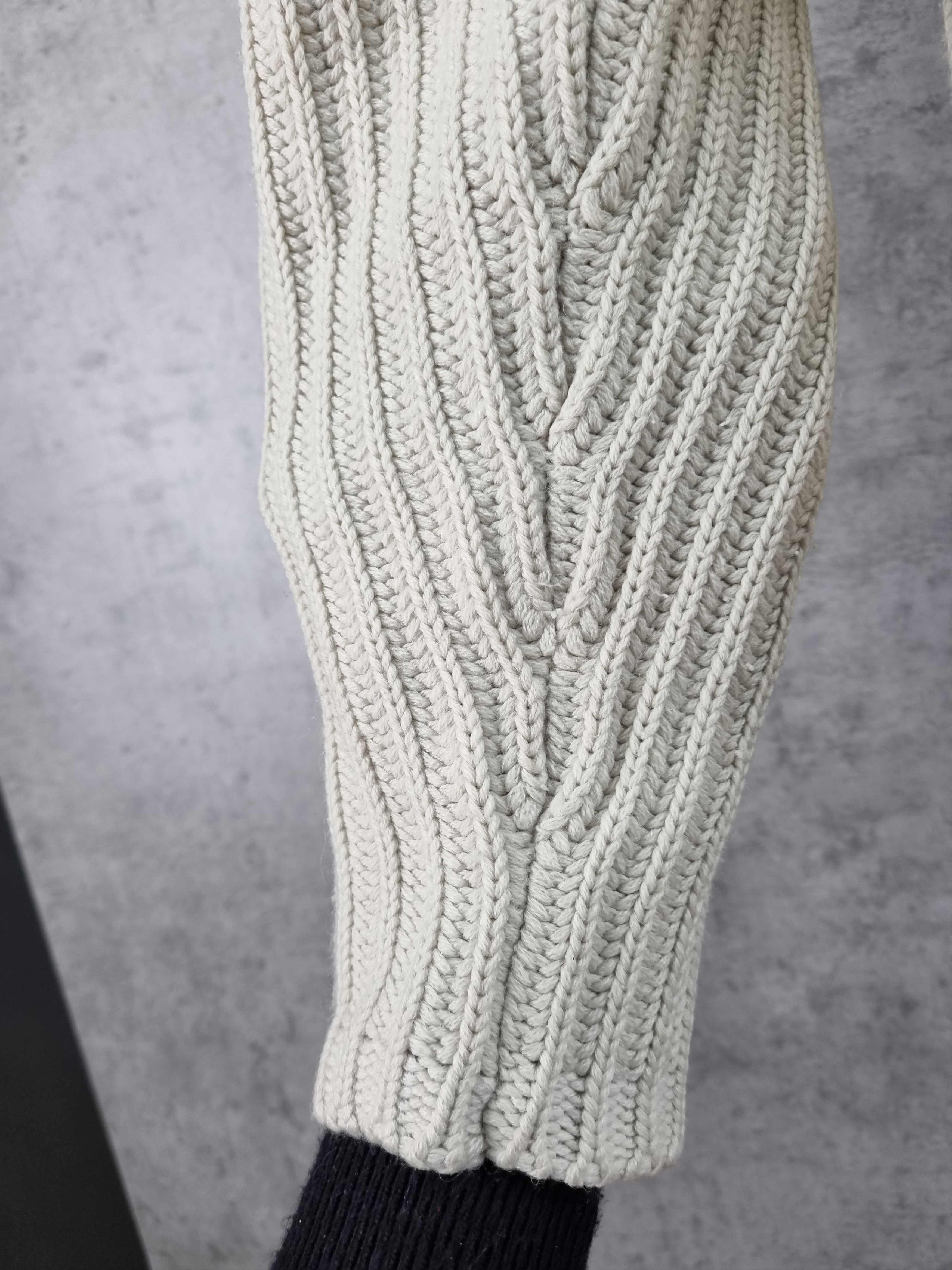 Japanese Brand × Schott Schott Cable Knitted Zipped High Neck Sweater like Prada Size US L / EU 52-54 / 3 - 14 Thumbnail