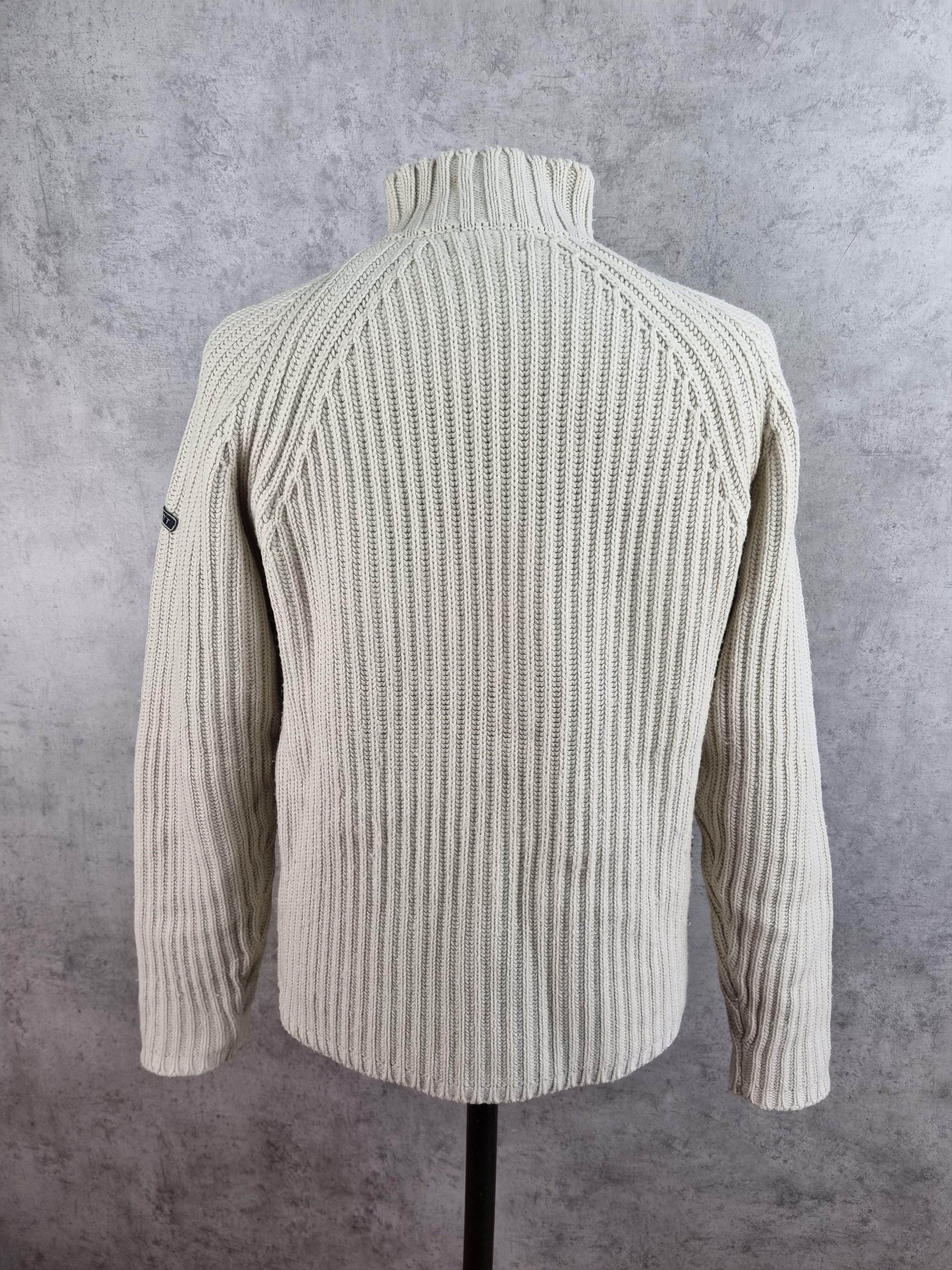 Japanese Brand × Schott Schott Cable Knitted Zipped High Neck Sweater like Prada Size US L / EU 52-54 / 3 - 8 Thumbnail