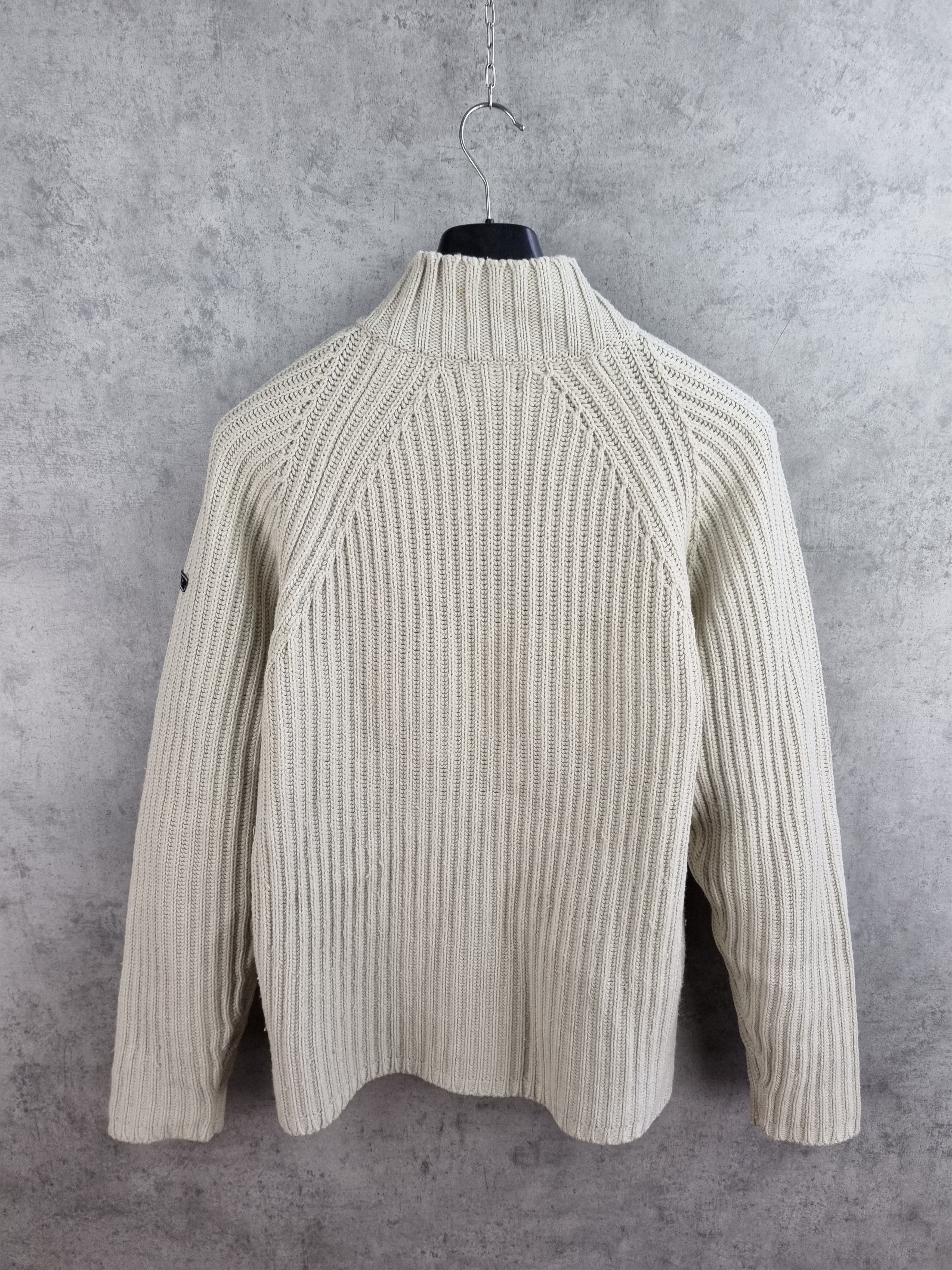 Japanese Brand × Schott Schott Cable Knitted Zipped High Neck Sweater like Prada Size US L / EU 52-54 / 3 - 4 Thumbnail