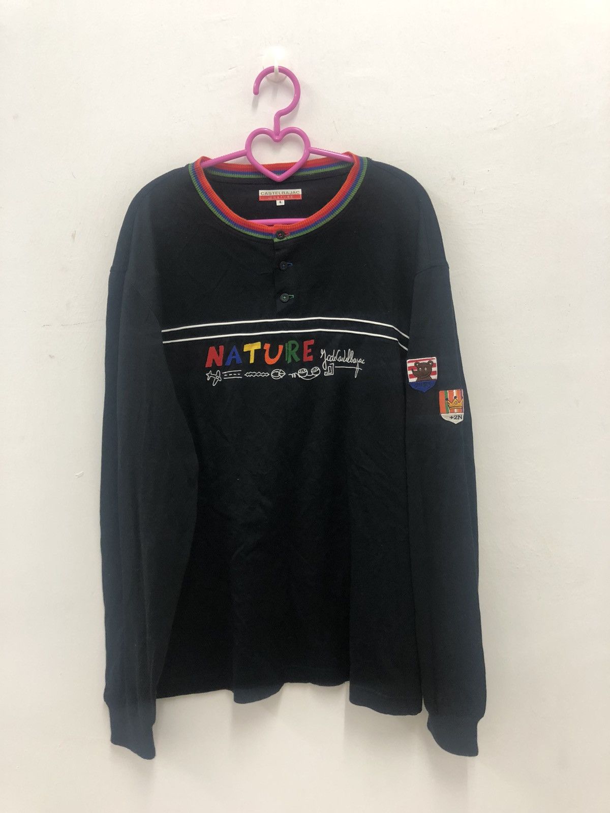 Jean Charles De Castelbajac Vintage CASTELBAJAC +2 NATURE Pop Art Long Sleeve Shirt Size US XL / EU 56 / 4 - 1 Thumbnail