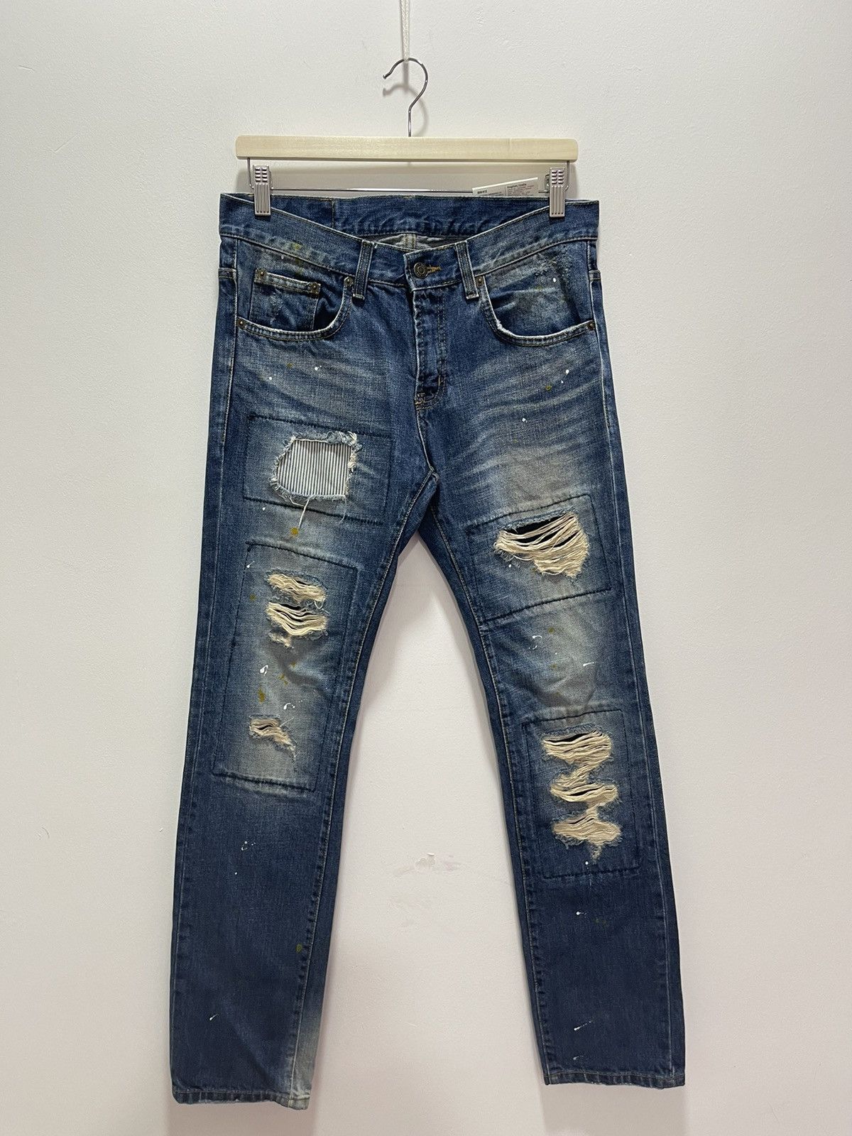 Vintage VINTAGE JABA HOUSE PATCHWORK RIPPED FIT DISTRESSED JEANS Size US 31 - 1 Thumbnail