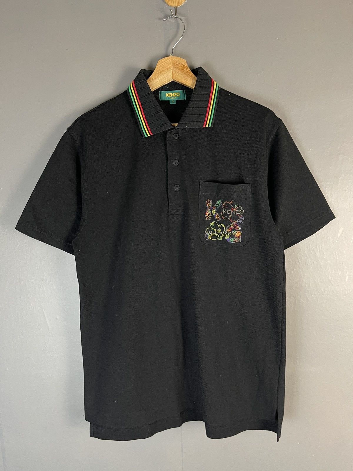 Kenzo JAPANESE KENZO GOLF FLOWER SINGLE POCKET POLOS Size US S / EU 44-46 / 1 - 1 Thumbnail