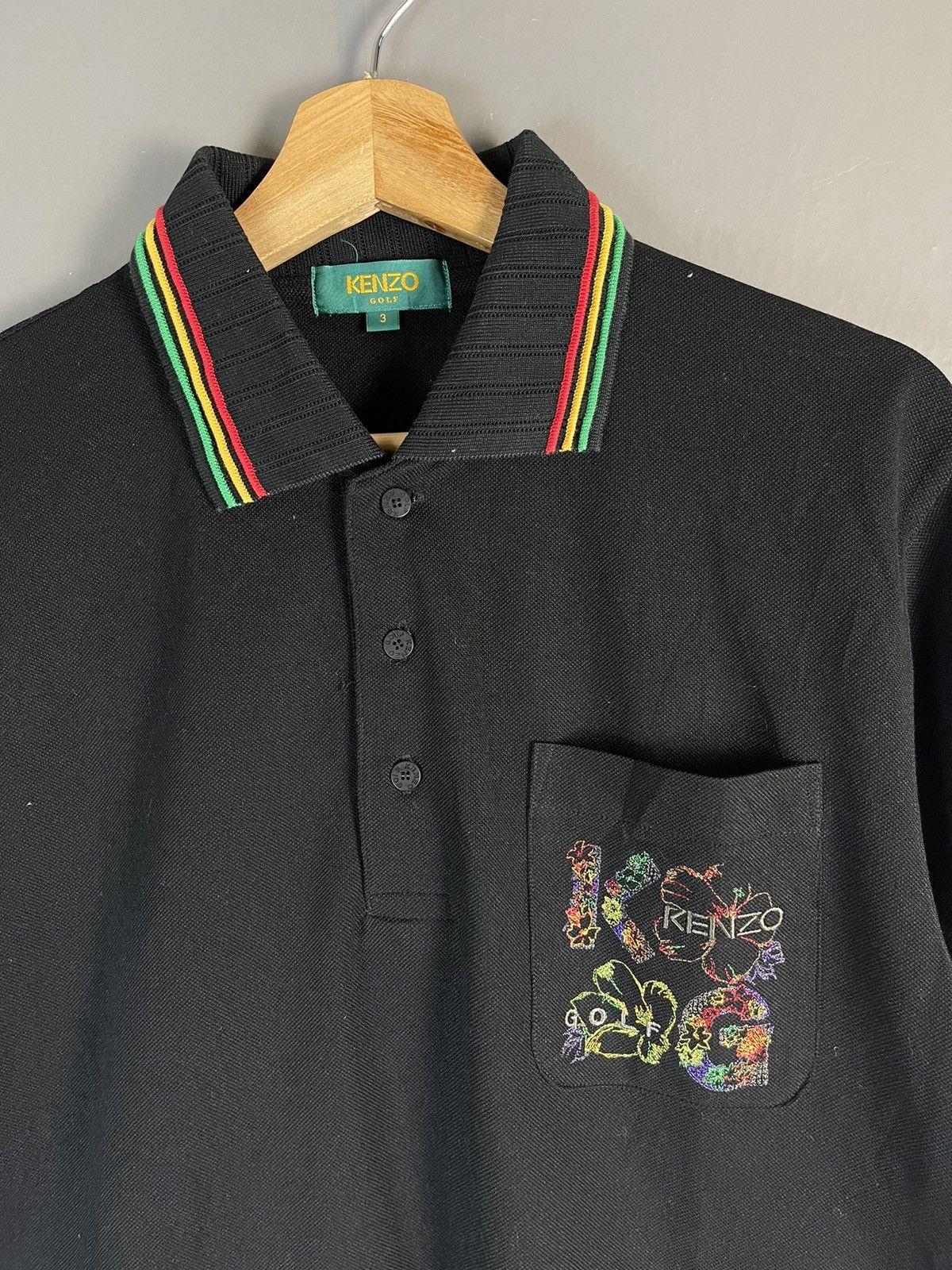 Kenzo JAPANESE KENZO GOLF FLOWER SINGLE POCKET POLOS Size US S / EU 44-46 / 1 - 2 Thumbnail