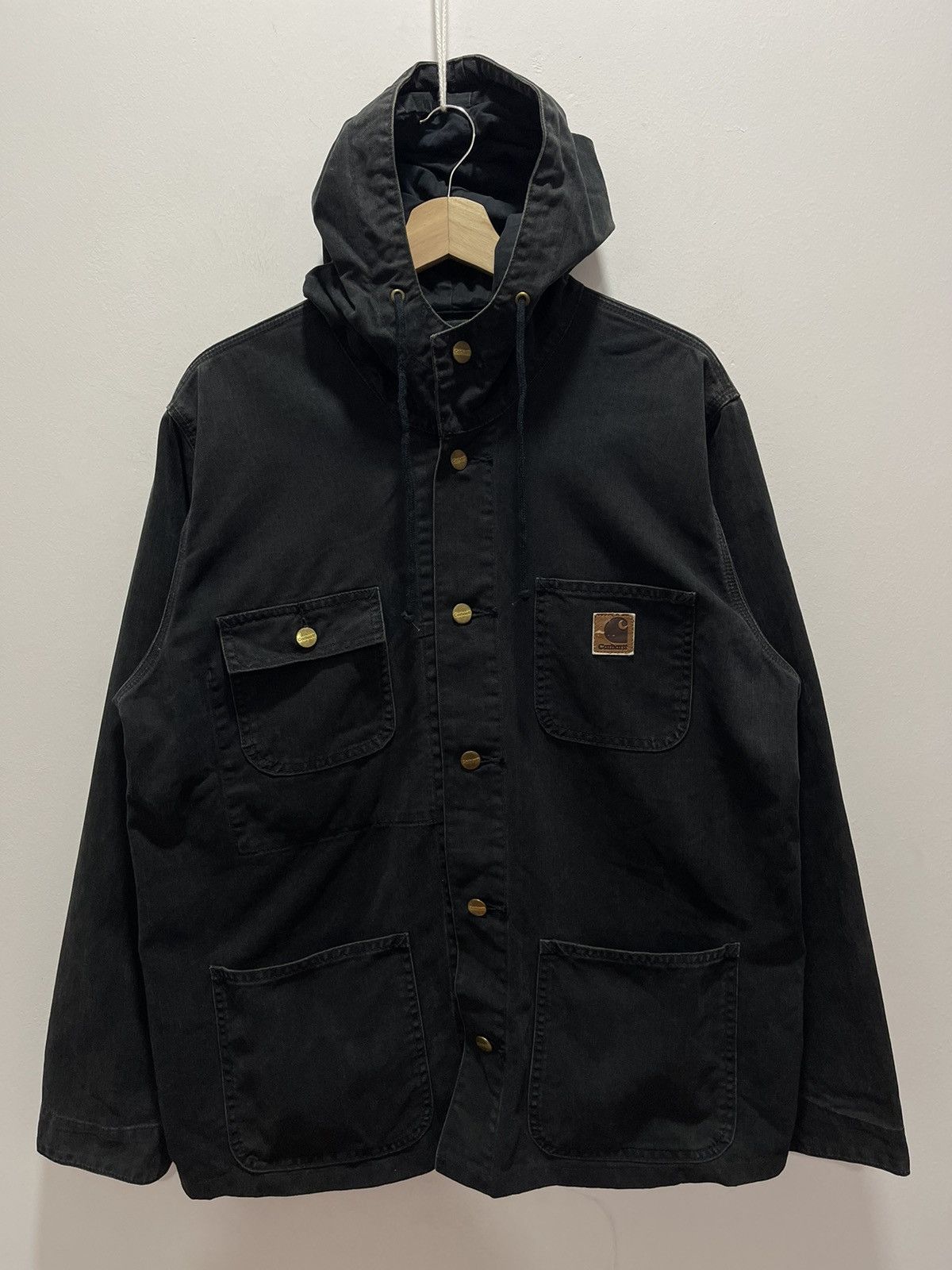 Carhartt VINTAGE CARHARTT CHORE BUTTON UP HOODIE JACKET Size US L / EU 52-54 / 3 - 1 Thumbnail