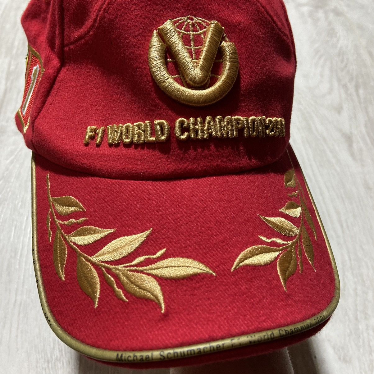 Ferrari × Formula 1 × Vintage Vintage Ferrari Michael Schumacher F1 Word Championship Cap Size ONE SIZE - 4 Thumbnail