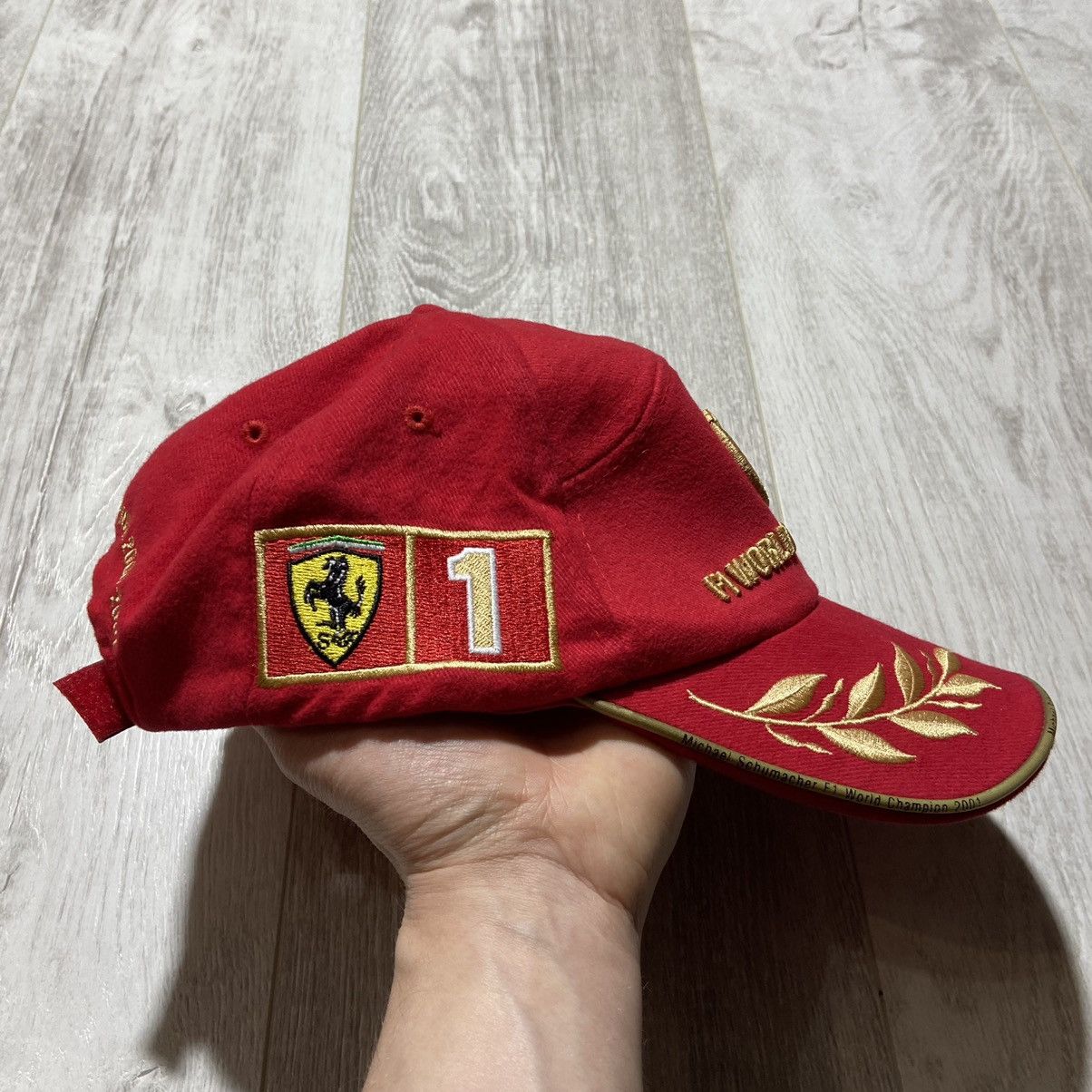 Ferrari × Formula 1 × Vintage Vintage Ferrari Michael Schumacher F1 Word Championship Cap Size ONE SIZE - 10 Thumbnail