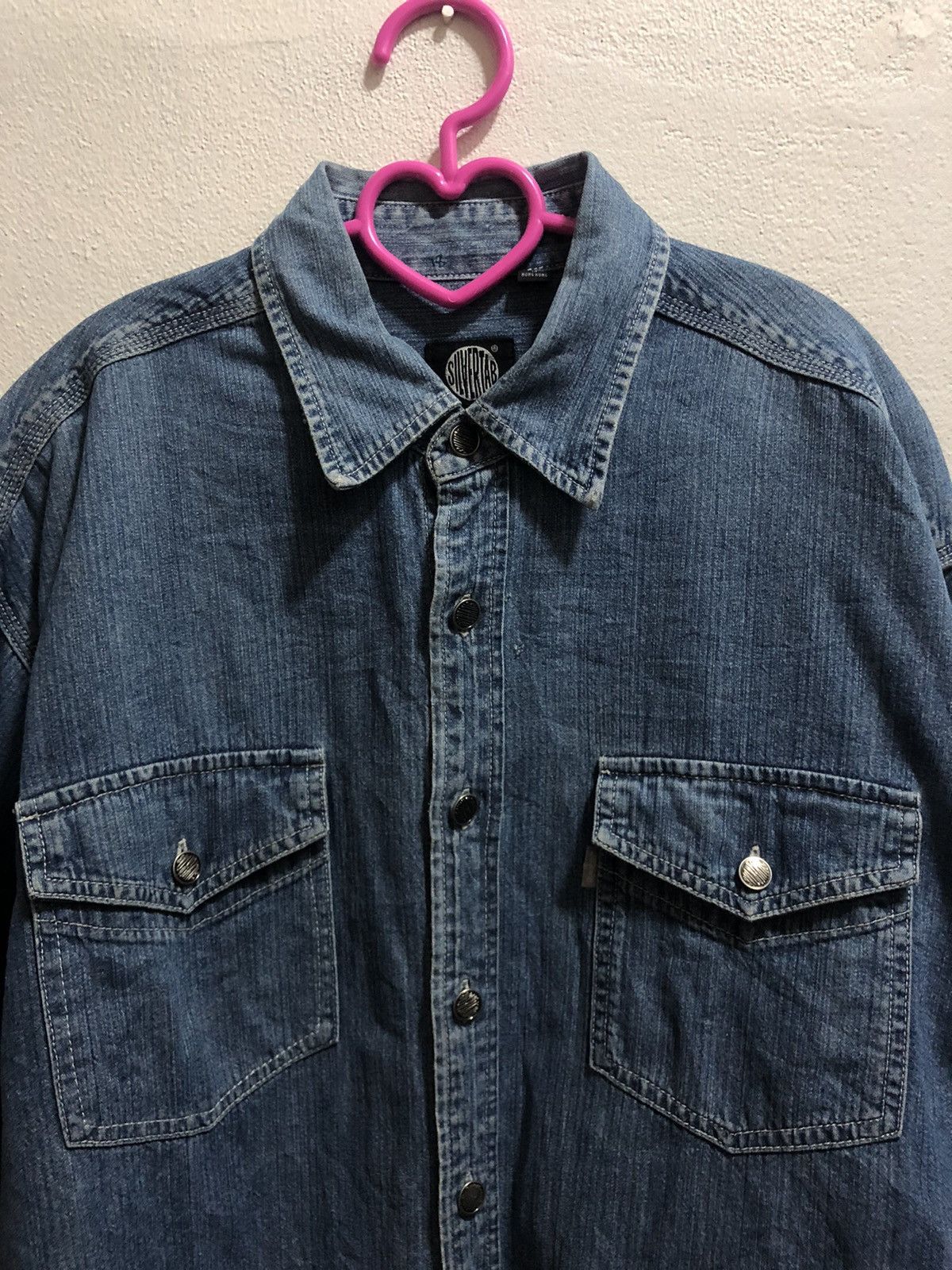 Levi's Vintage Clothing Rare Vintage LEVI’S SILVERTAB Distressed Denim Shirt Size US M / EU 48-50 / 2 - 2 Thumbnail