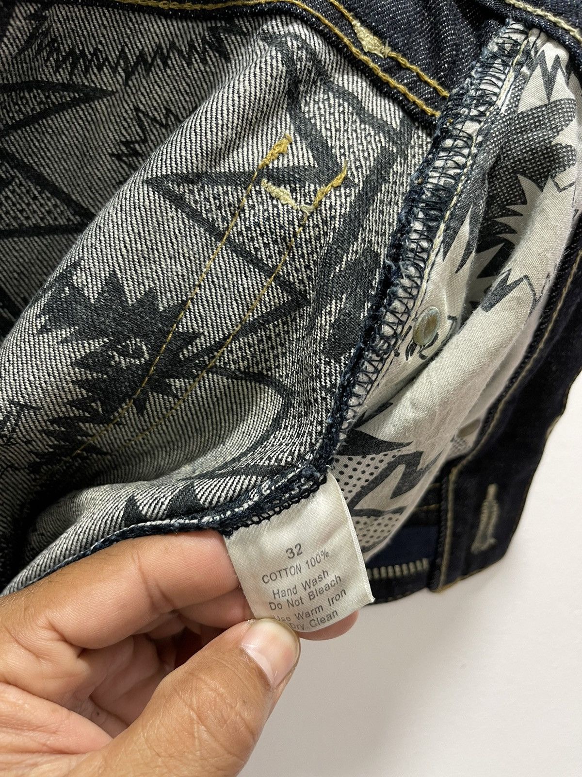 Stussy VINTAGE STUSSY ROUGH ART DESIGN DISTRESSED DENIM JEANS Size US 32 / EU 48 - 17 Thumbnail