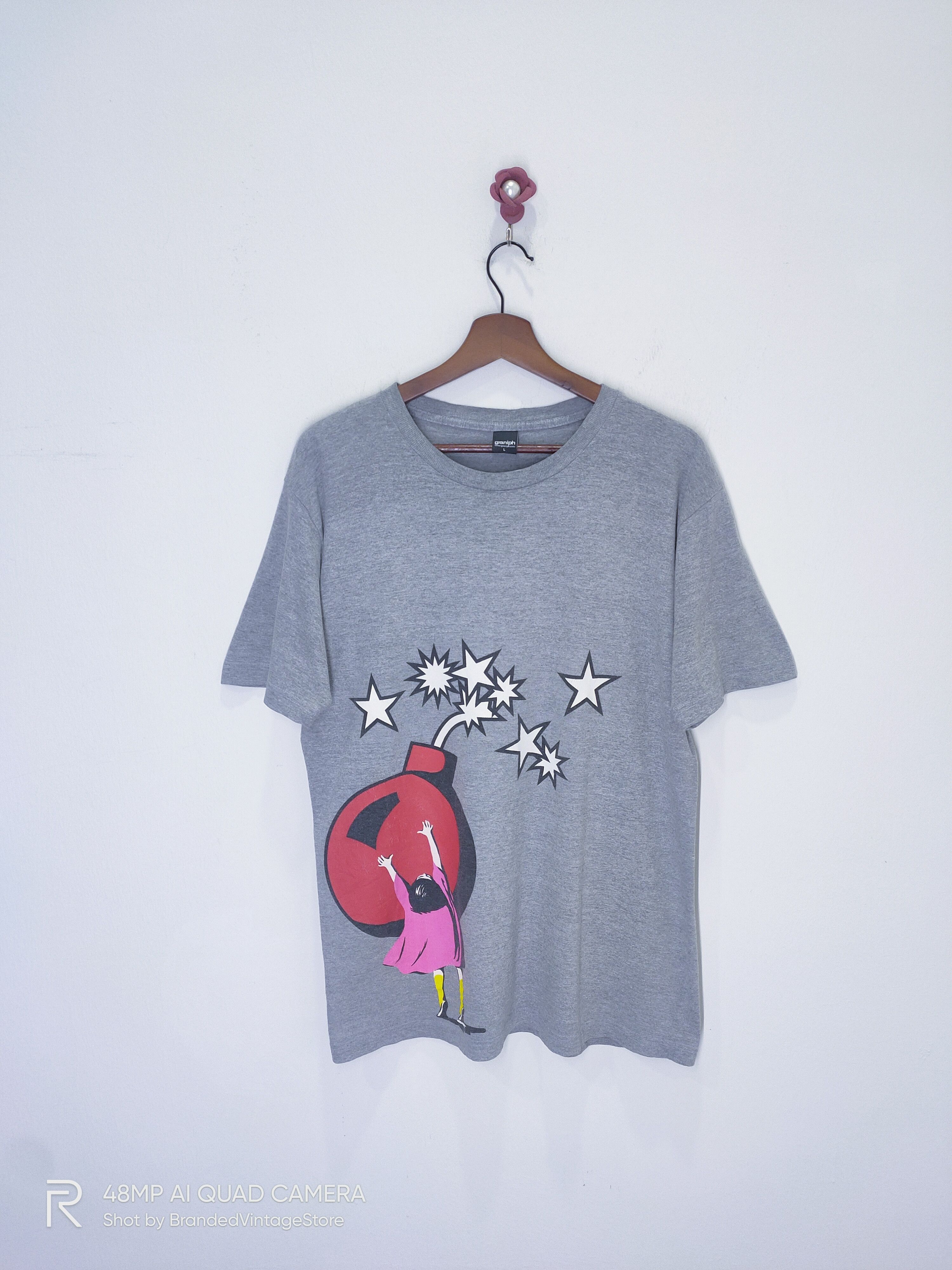 GRANIPH Dynamite Bomb Ignition Art Big Logo Graphic Tshirt