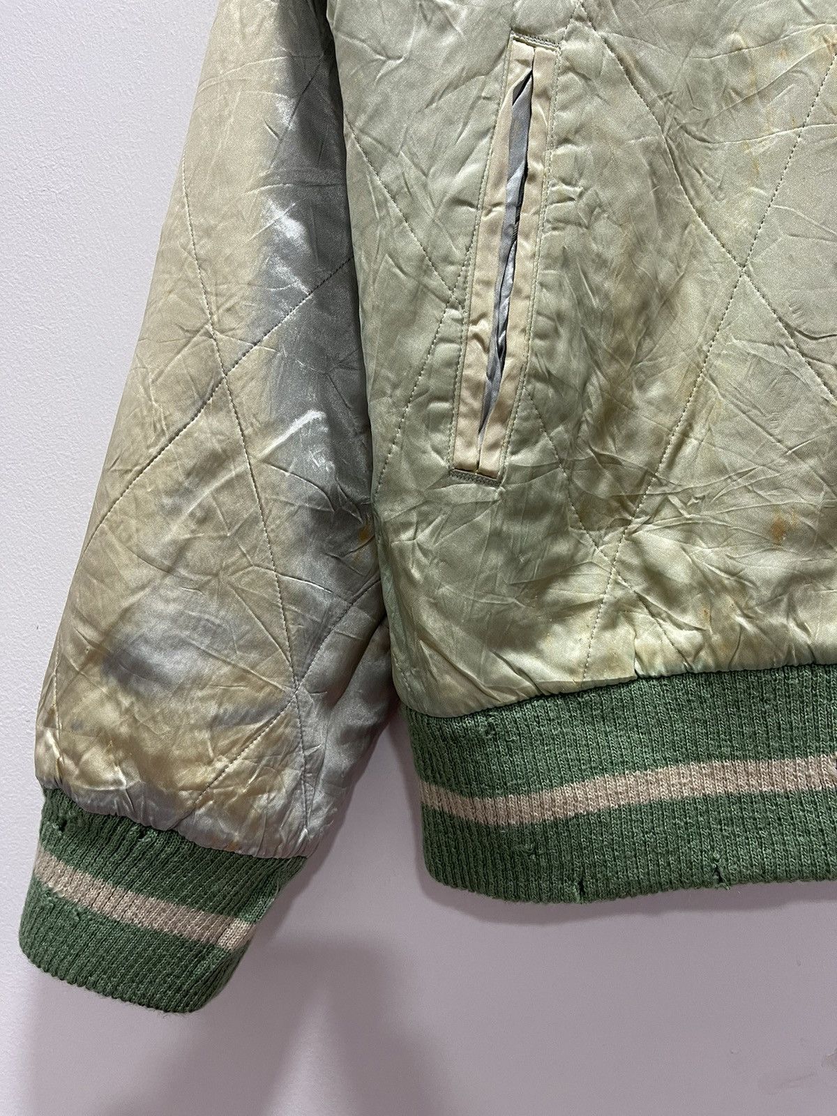 Japanese Brand × Vintage OZONE ROCKS DRAGONFLY SAMURAI SUKAJAN SOUVENIR JACKET Size US M / EU 48-50 / 2 - 12 Thumbnail