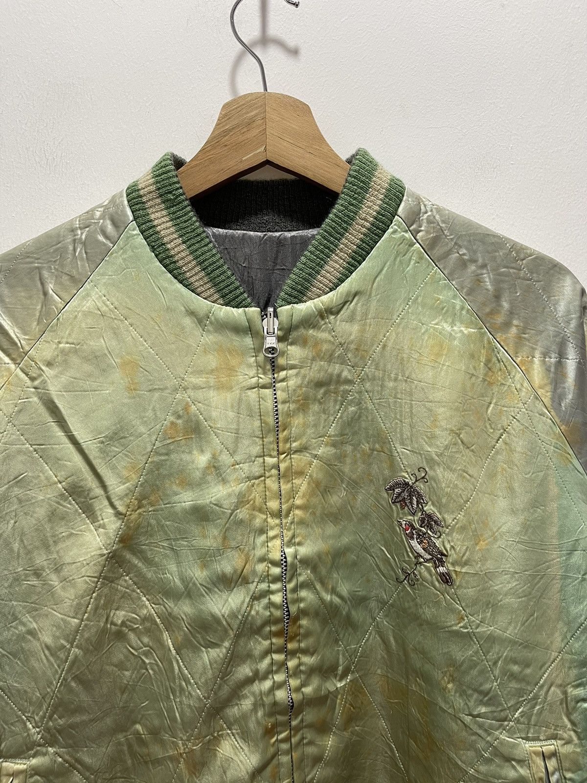 Japanese Brand × Vintage OZONE ROCKS DRAGONFLY SAMURAI SUKAJAN SOUVENIR JACKET Size US M / EU 48-50 / 2 - 10 Thumbnail