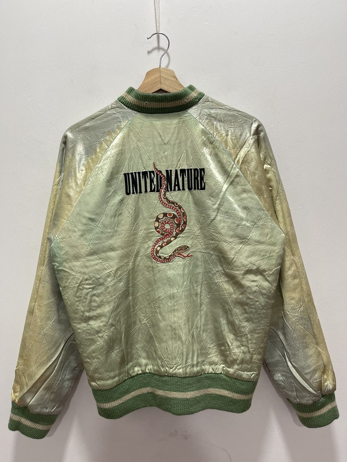 image of Ozone Rocks Dragonfly Samurai Sukajan Souvenir Jacket, Men's (Size Medium)