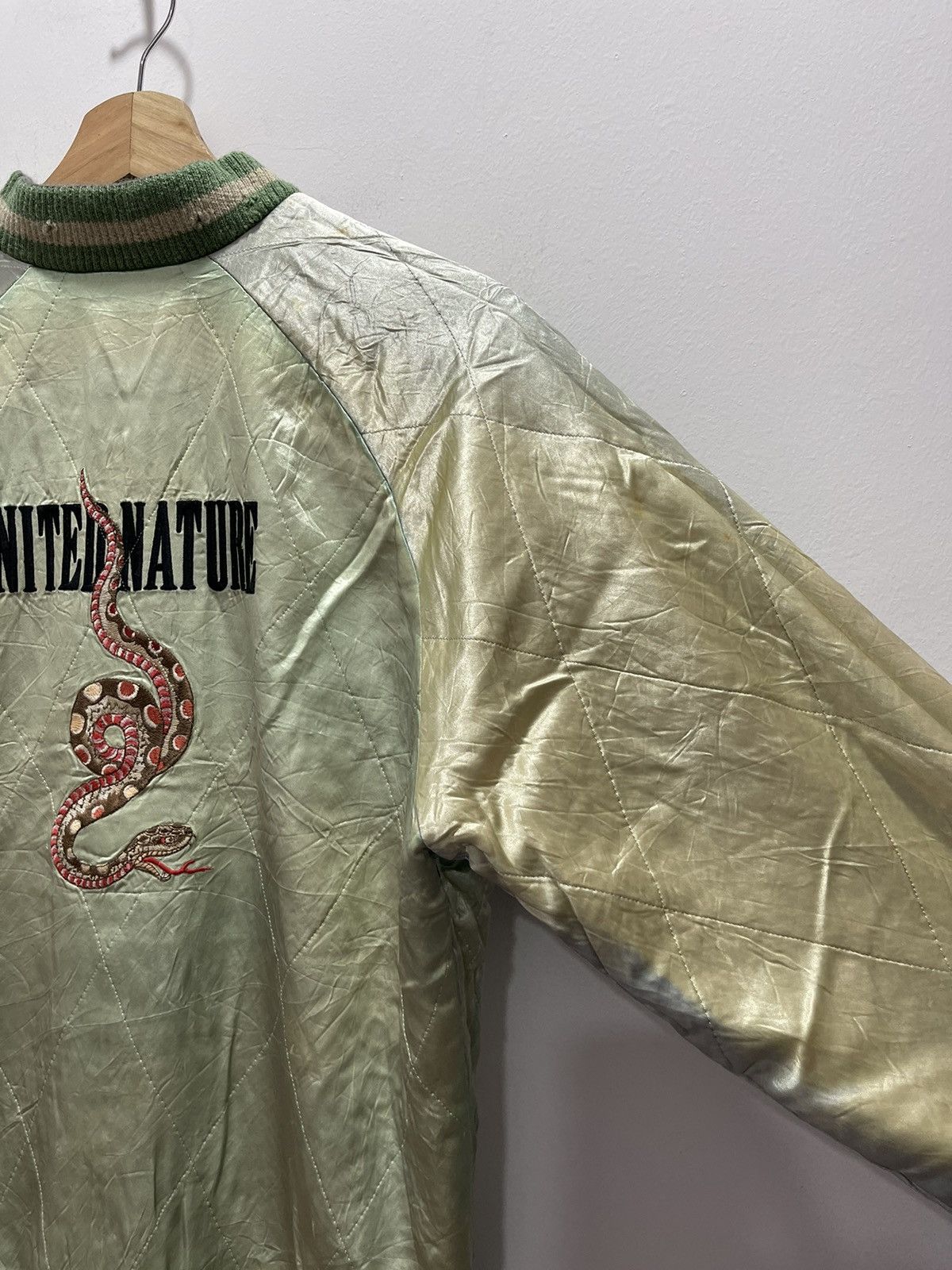 Japanese Brand × Vintage OZONE ROCKS DRAGONFLY SAMURAI SUKAJAN SOUVENIR JACKET Size US M / EU 48-50 / 2 - 6 Thumbnail
