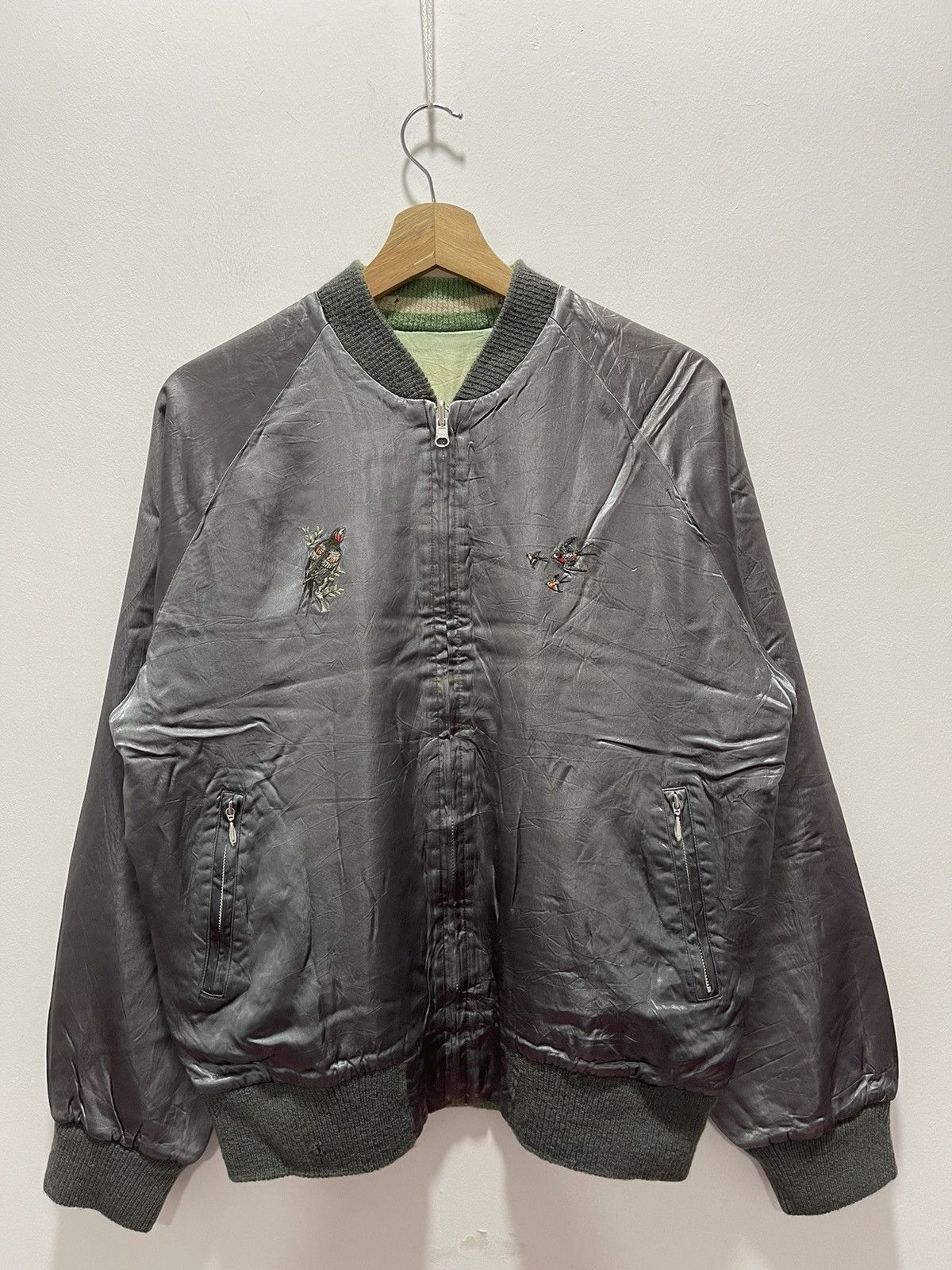 Japanese Brand × Vintage OZONE ROCKS DRAGONFLY SAMURAI SUKAJAN SOUVENIR JACKET Size US M / EU 48-50 / 2 - 21 Thumbnail