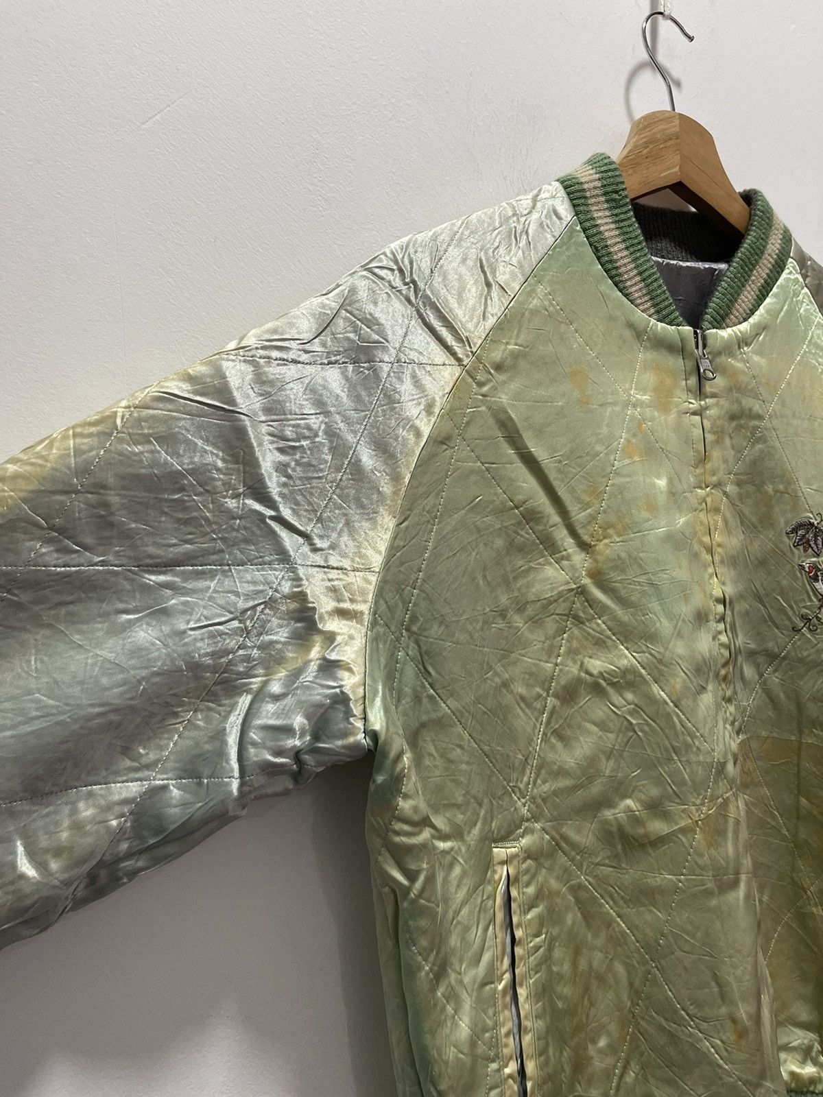 Japanese Brand × Vintage OZONE ROCKS DRAGONFLY SAMURAI SUKAJAN SOUVENIR JACKET Size US M / EU 48-50 / 2 - 16 Thumbnail