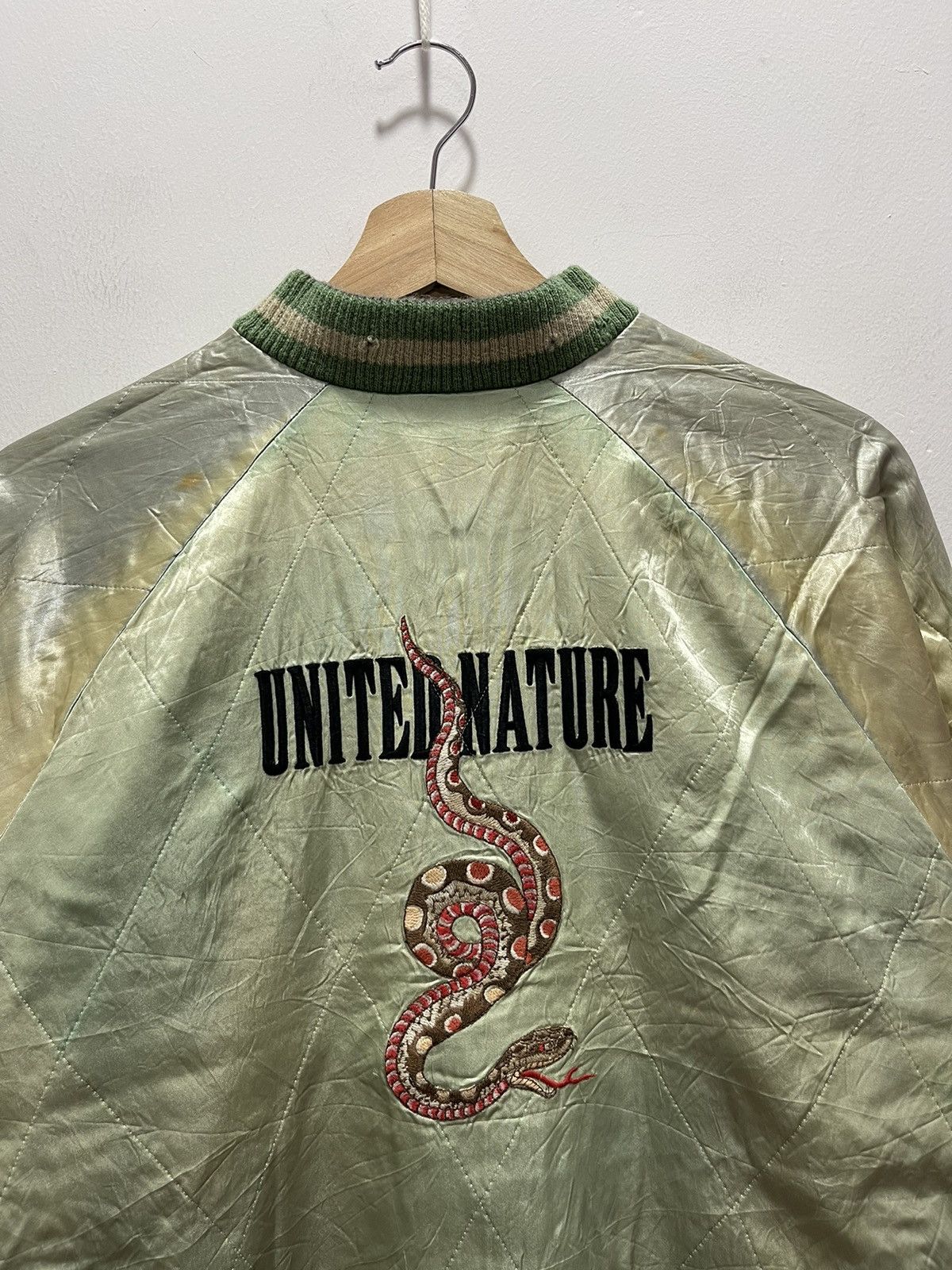 Japanese Brand × Vintage OZONE ROCKS DRAGONFLY SAMURAI SUKAJAN SOUVENIR JACKET Size US M / EU 48-50 / 2 - 2 Thumbnail