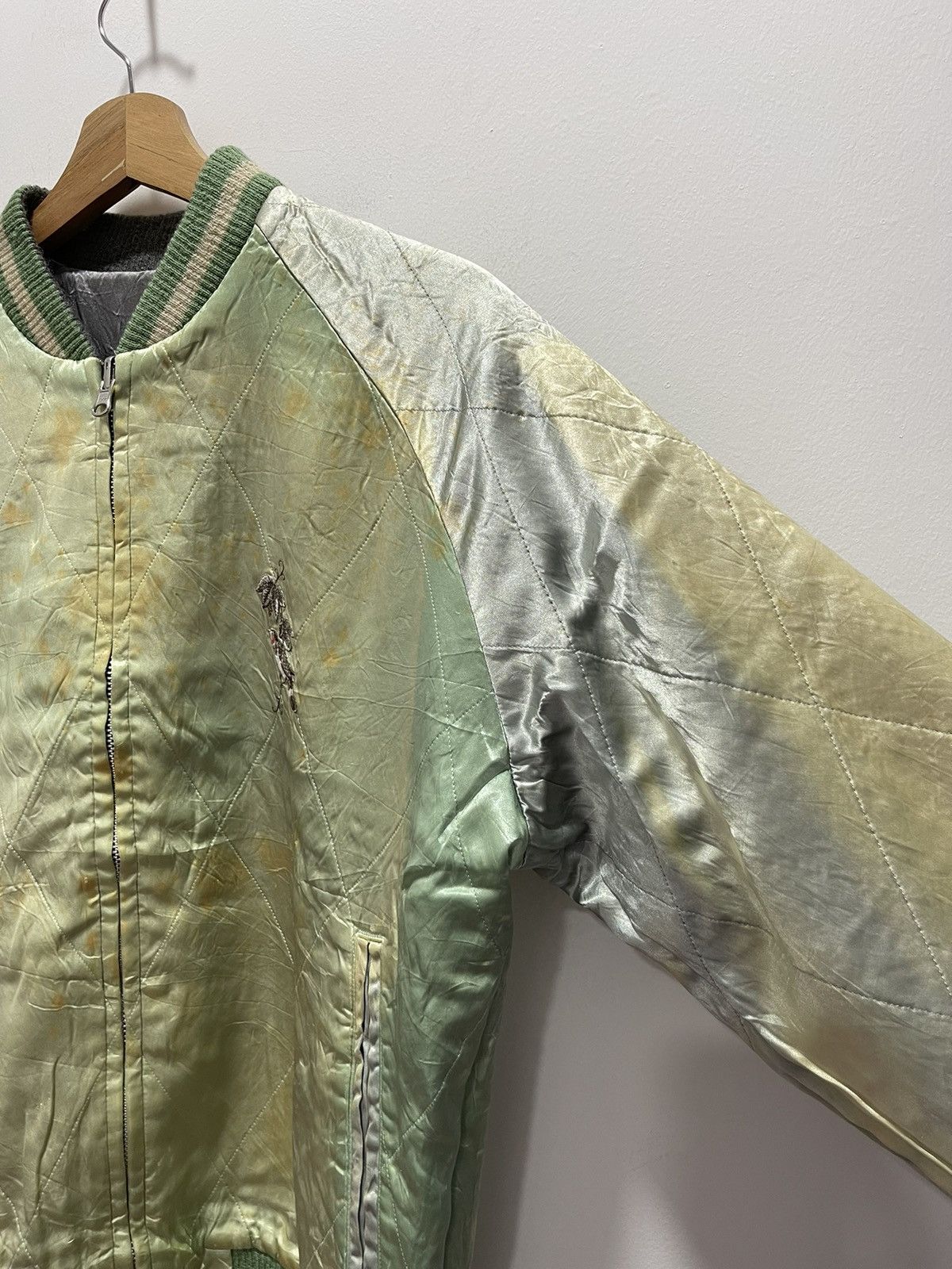 Japanese Brand × Vintage OZONE ROCKS DRAGONFLY SAMURAI SUKAJAN SOUVENIR JACKET Size US M / EU 48-50 / 2 - 14 Thumbnail