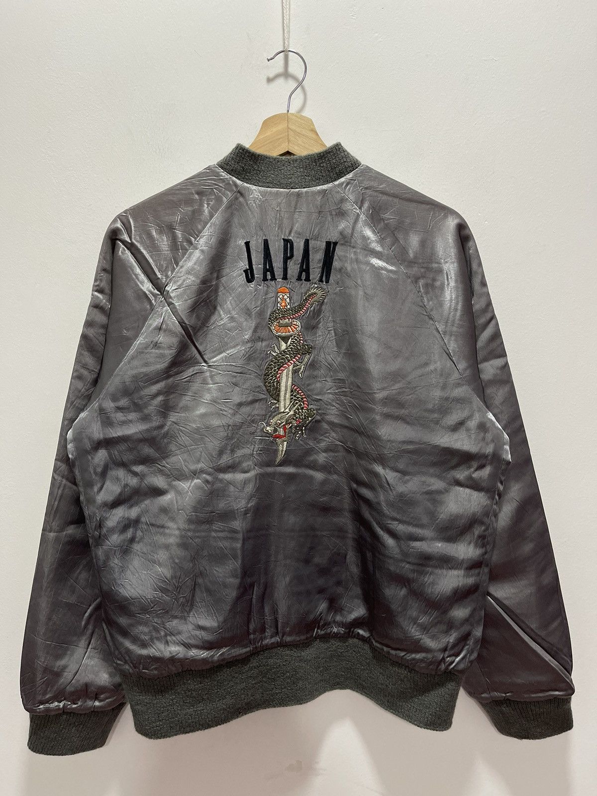 Japanese Brand × Vintage OZONE ROCKS DRAGONFLY SAMURAI SUKAJAN SOUVENIR JACKET Size US M / EU 48-50 / 2 - 17 Thumbnail