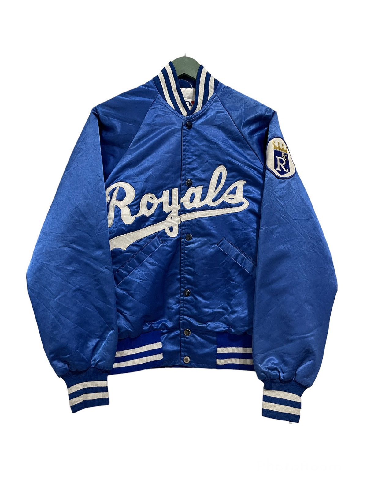 MLB VINTAGE KC ROYALS MLB STARTER SATIN VARSITY JACKET Size US M / EU 48-50 / 2 - 1 Thumbnail