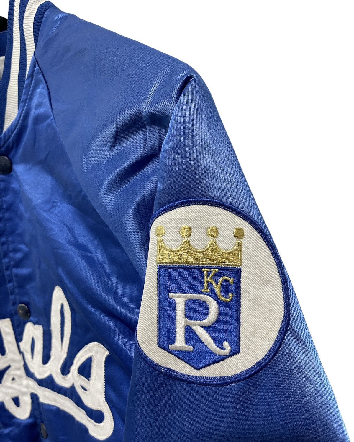 MLB VINTAGE KC ROYALS MLB STARTER SATIN VARSITY JACKET Size US M / EU 48-50 / 2 - 3 Thumbnail
