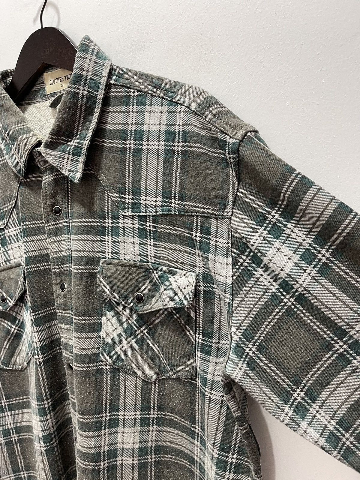 Flannel × Japanese Brand × Vintage VINTAGE CHECKERED DOUBLE POCKET FLANNEL Size US XL / EU 56 / 4 - 3 Thumbnail