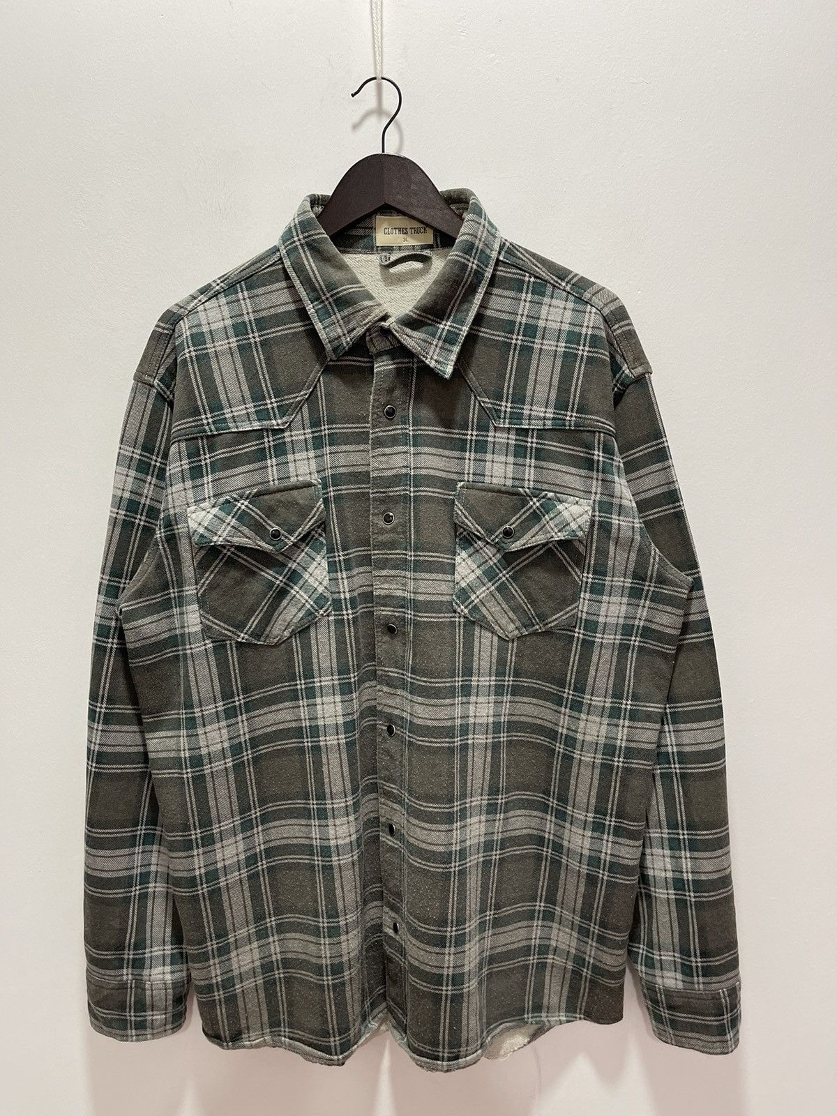 Flannel × Japanese Brand × Vintage VINTAGE CHECKERED DOUBLE POCKET FLANNEL Size US XL / EU 56 / 4 - 1 Thumbnail
