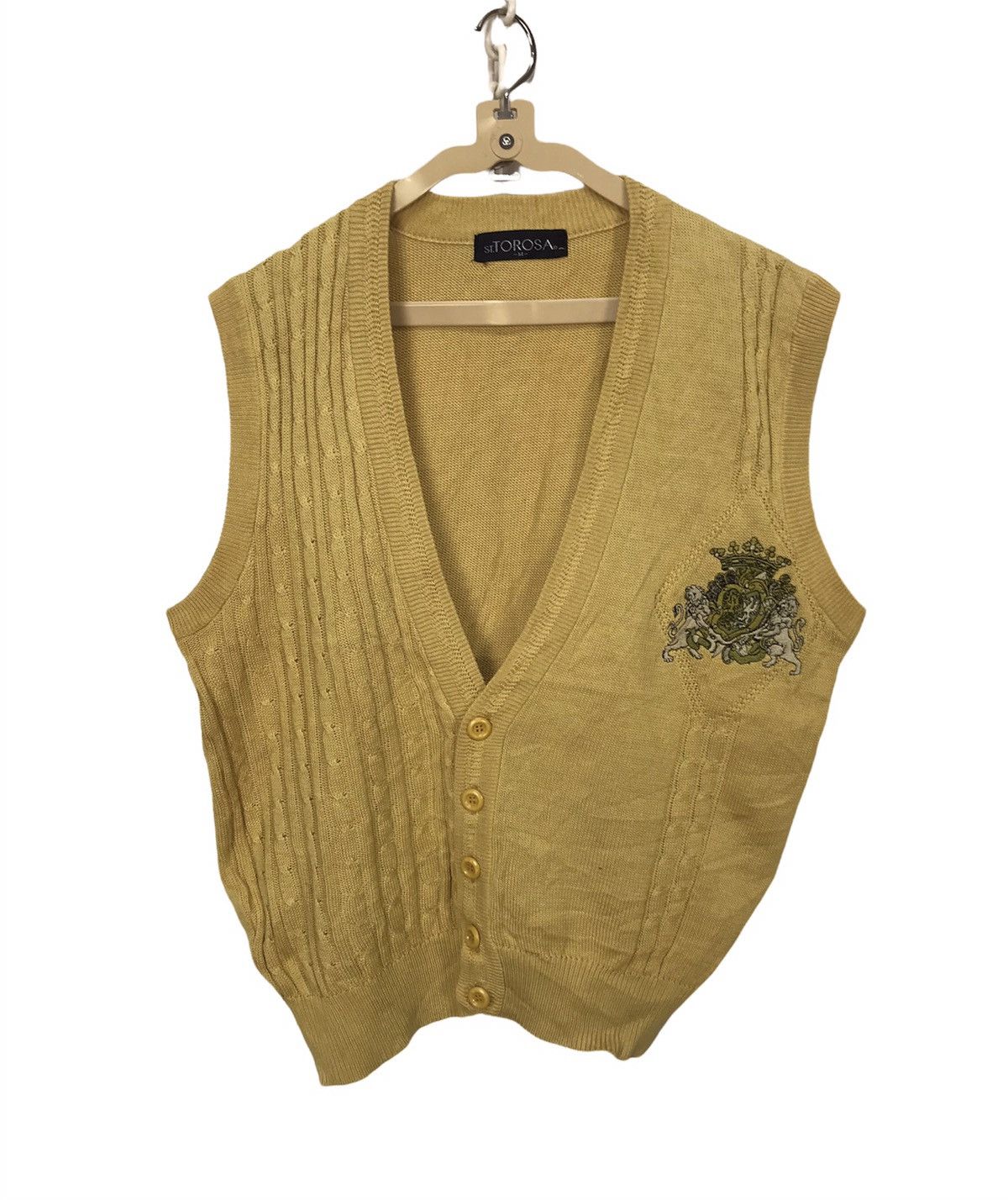 Japanese Brand St.torosa wool cardigan sleeveless embroidered logo Size US M / EU 48-50 / 2 - 1 Thumbnail