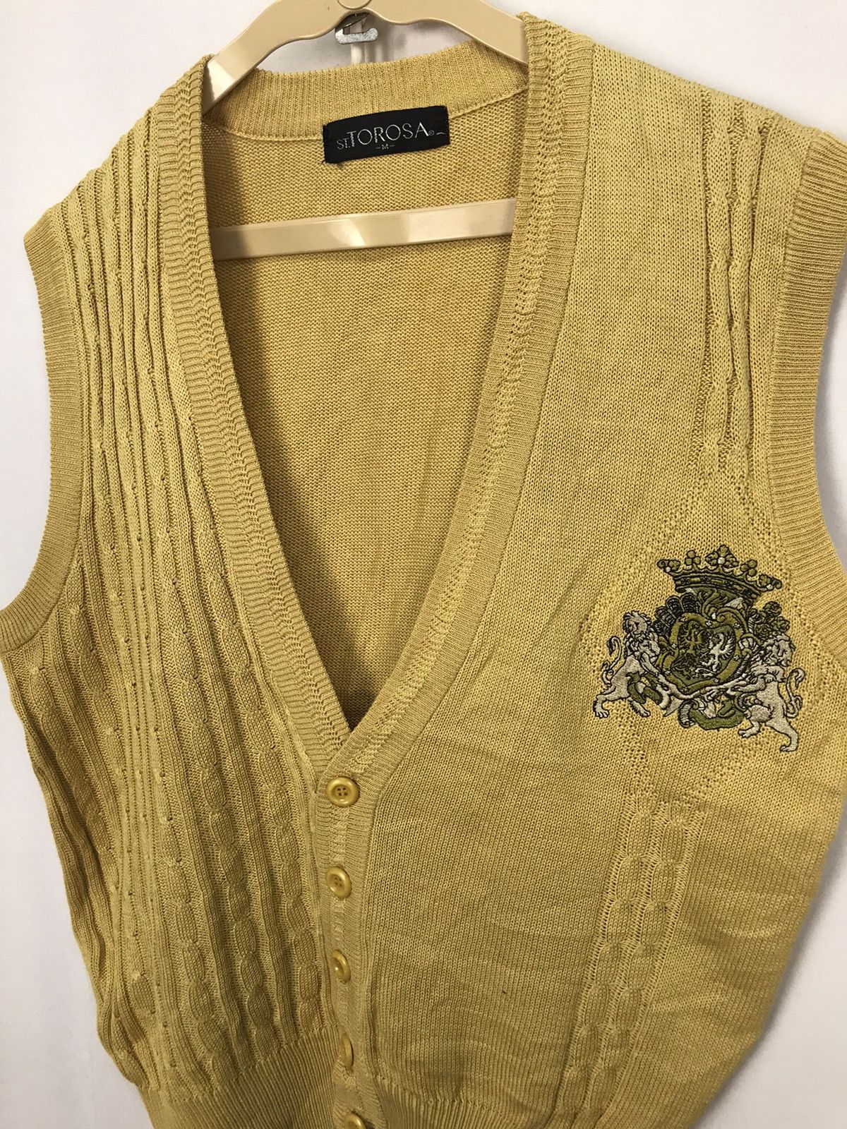 Japanese Brand St.torosa wool cardigan sleeveless embroidered logo Size US M / EU 48-50 / 2 - 4 Thumbnail