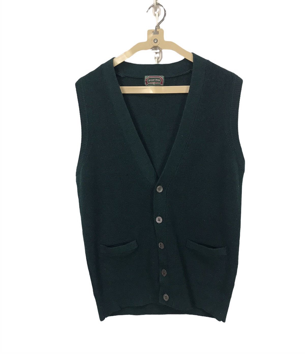 Japanese Brand × Vintage Great bay wool knit cardigan sleeveless Size US S / EU 44-46 / 1 - 1 Thumbnail