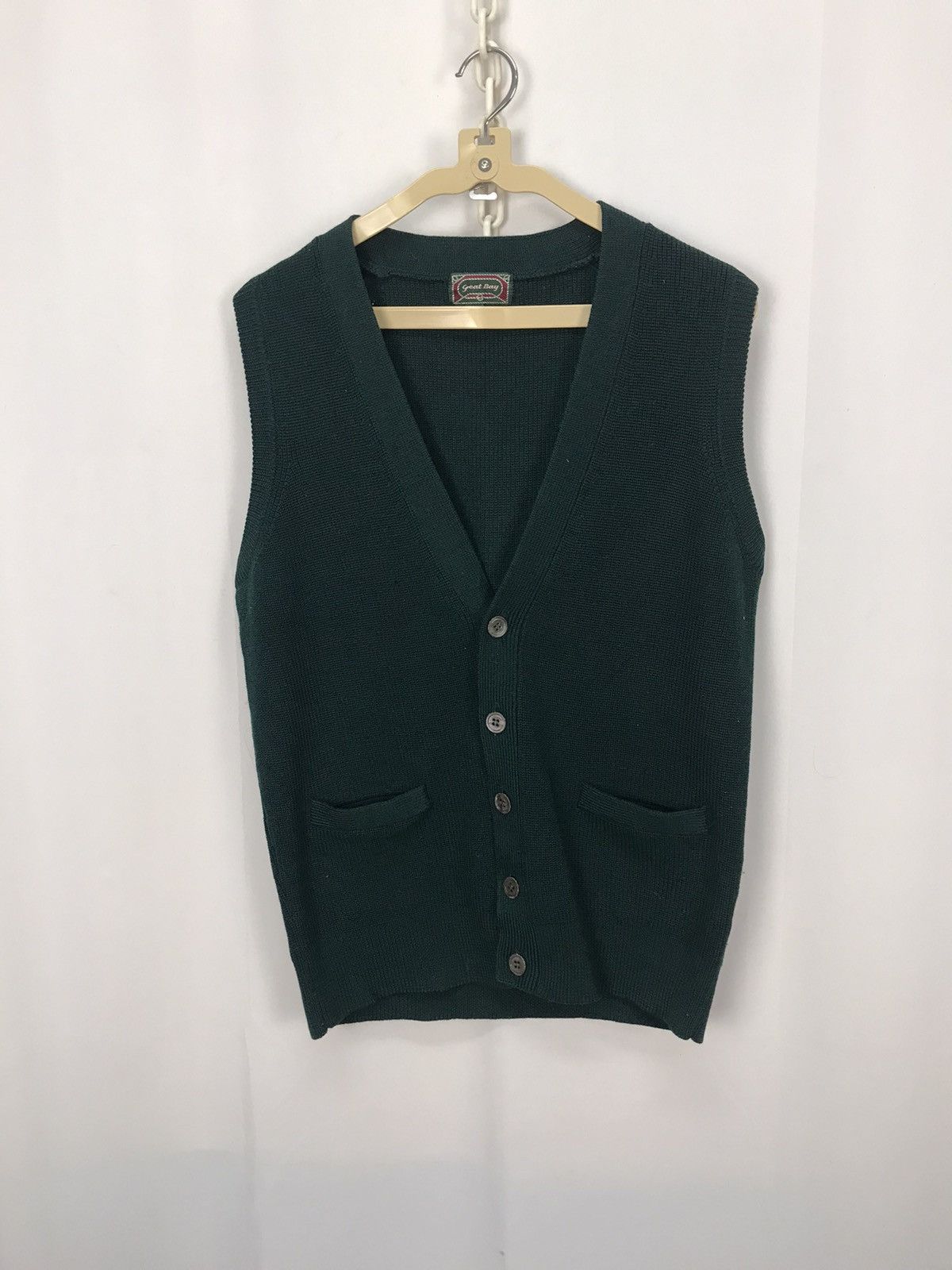 Japanese Brand × Vintage Great bay wool knit cardigan sleeveless Size US S / EU 44-46 / 1 - 8 Thumbnail