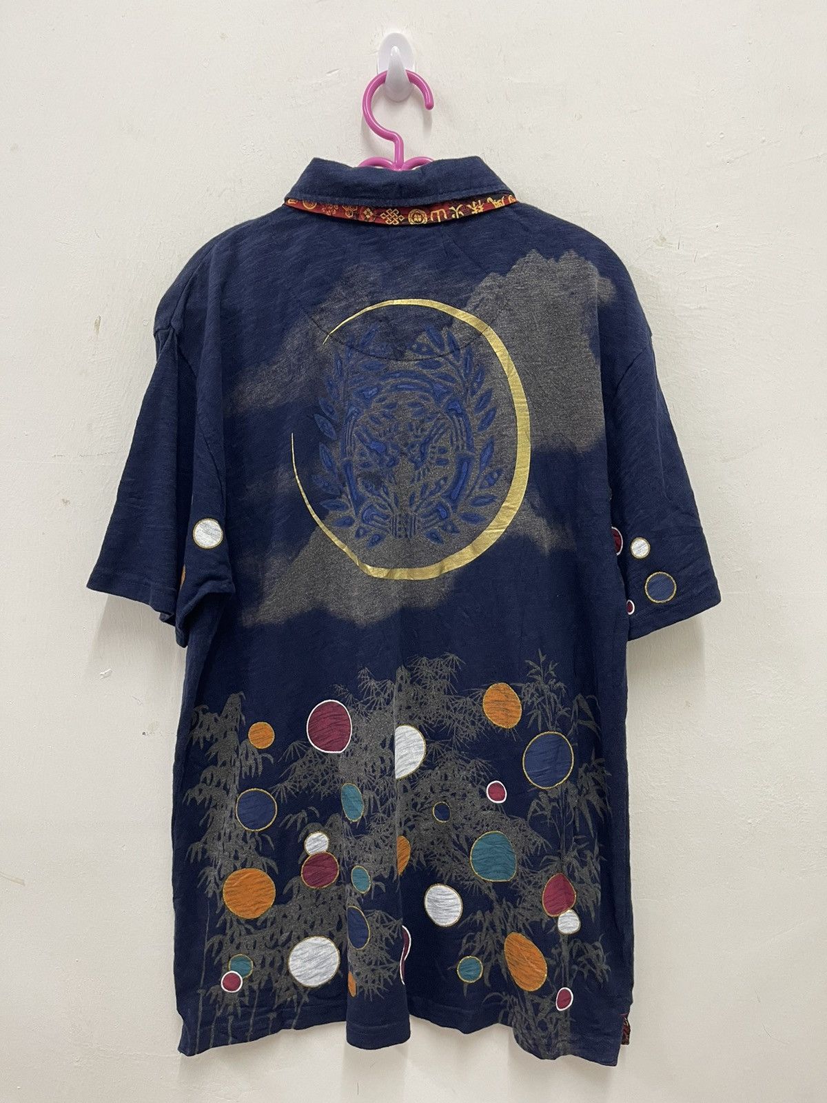 If Six Was Nine Rare Japanese Sukajan Dragon Single Pocket Polo Shirt Size US L / EU 52-54 / 3 - 6 Thumbnail