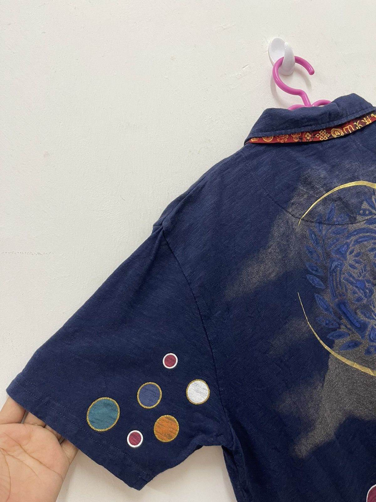 If Six Was Nine Rare Japanese Sukajan Dragon Single Pocket Polo Shirt Size US L / EU 52-54 / 3 - 7 Thumbnail
