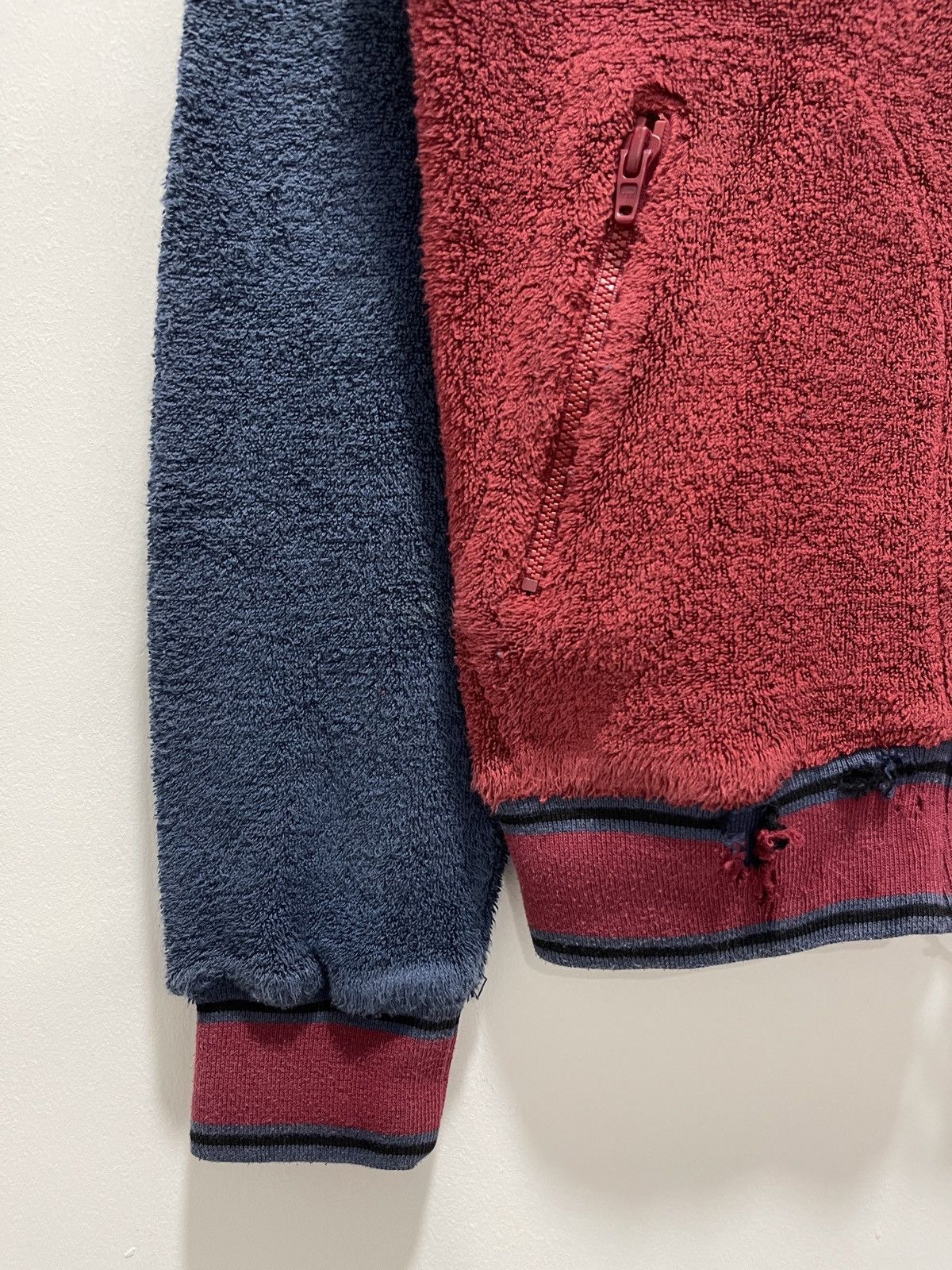 Hysteric Glamour DISTRESSED HYSTERIC GLAMOUR FLEECE ZIP UP SWEATER Size XS / US 0-2 / IT 36-38 - 4 Thumbnail