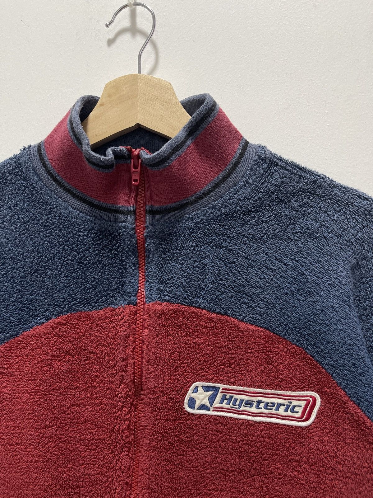 Hysteric Glamour DISTRESSED HYSTERIC GLAMOUR FLEECE ZIP UP SWEATER Size XS / US 0-2 / IT 36-38 - 2 Thumbnail