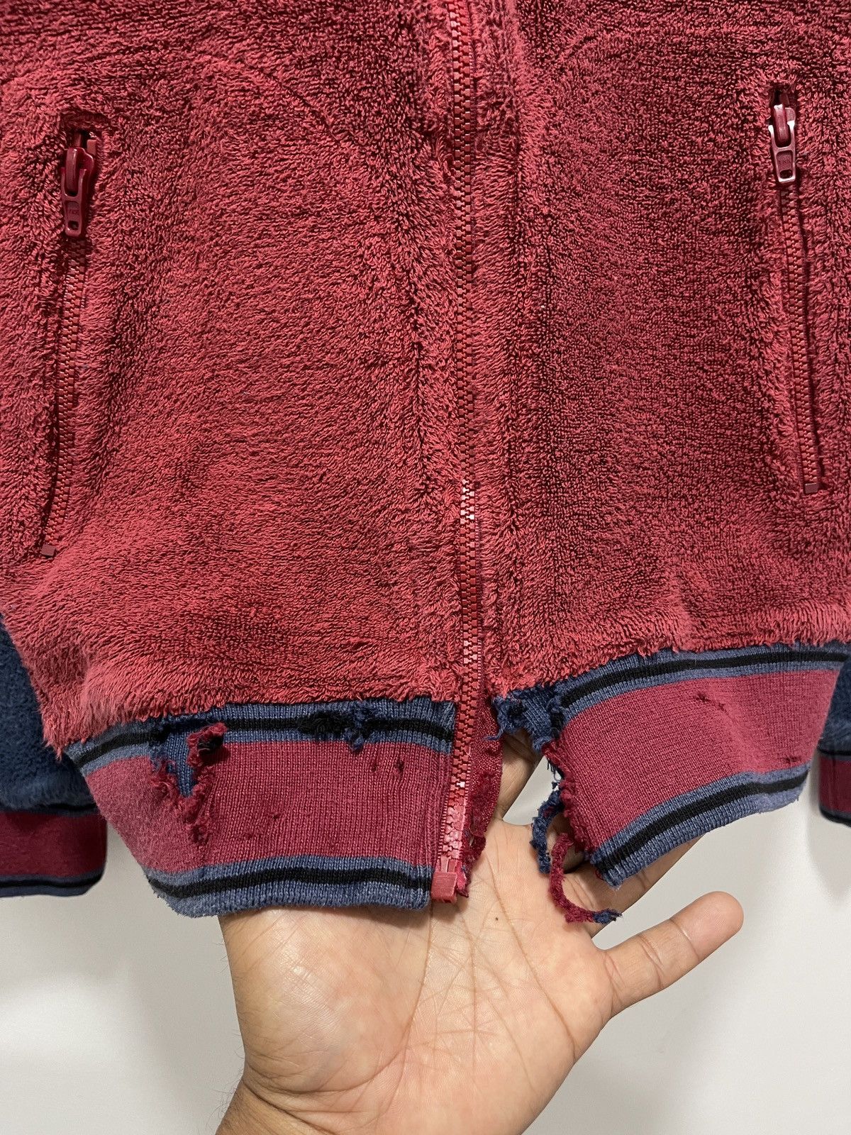 Hysteric Glamour DISTRESSED HYSTERIC GLAMOUR FLEECE ZIP UP SWEATER Size XS / US 0-2 / IT 36-38 - 5 Thumbnail