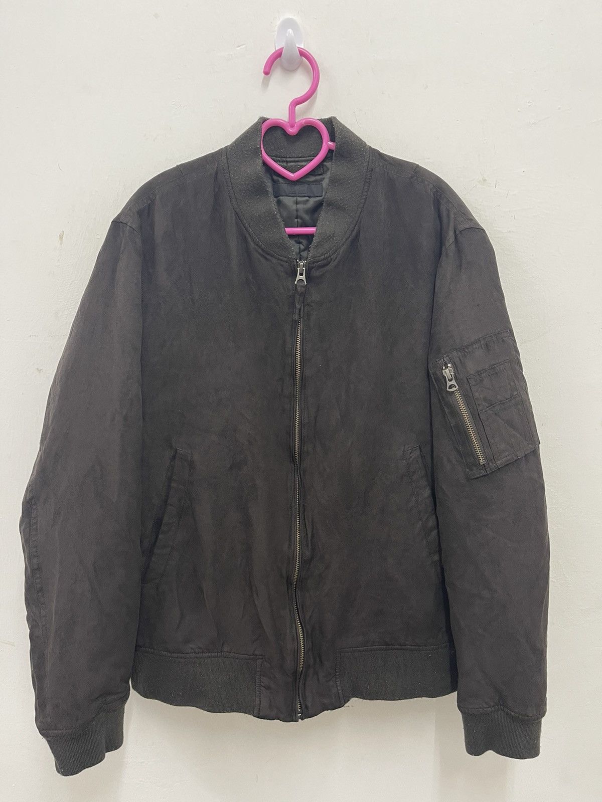 Japanese Brand Rare UNIQLO Suede Dark Brown Bomber Skinhead Jacket Size US L / EU 52-54 / 3 - 1 Thumbnail