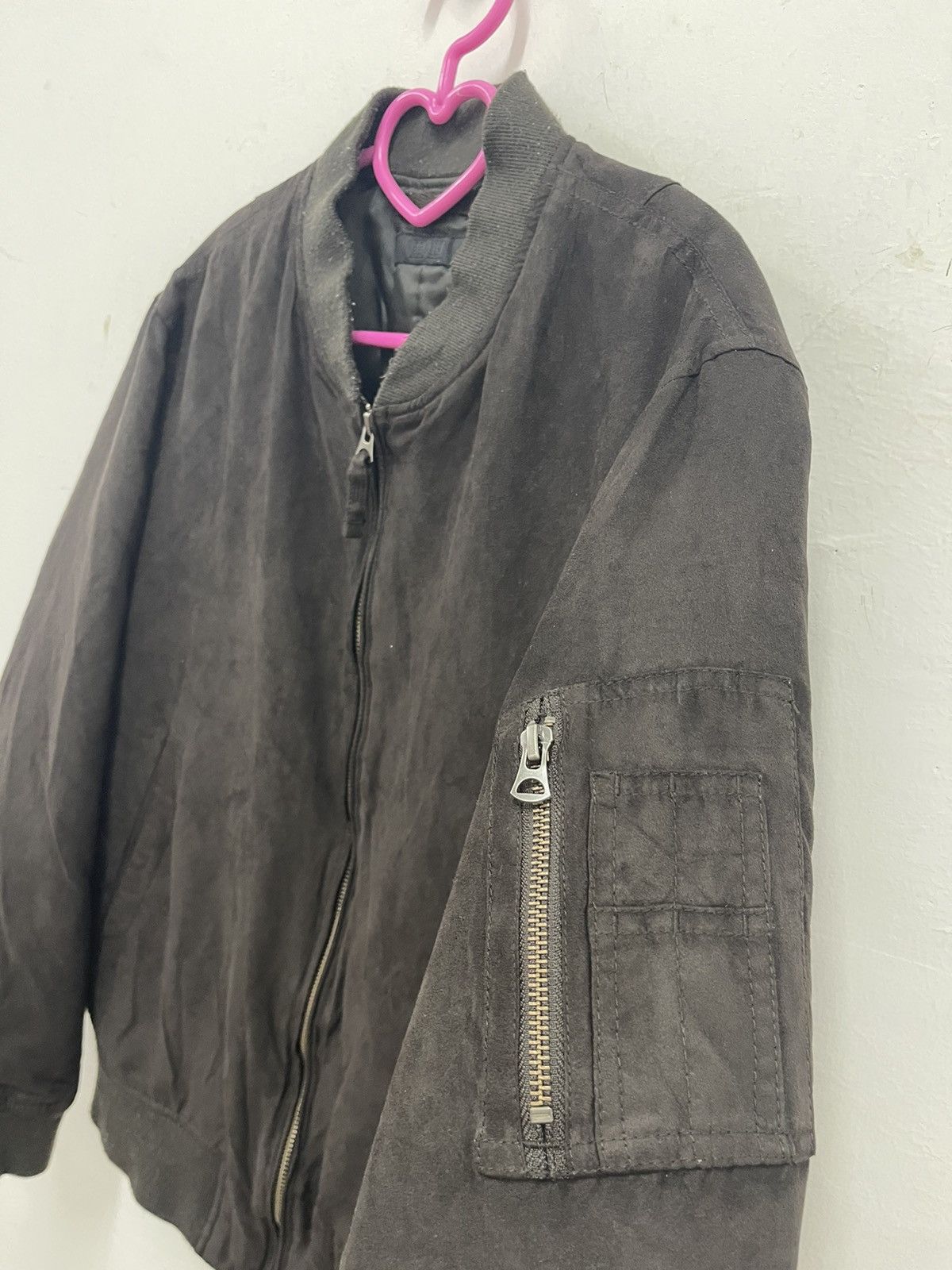 Japanese Brand Rare UNIQLO Suede Dark Brown Bomber Skinhead Jacket Size US L / EU 52-54 / 3 - 2 Thumbnail