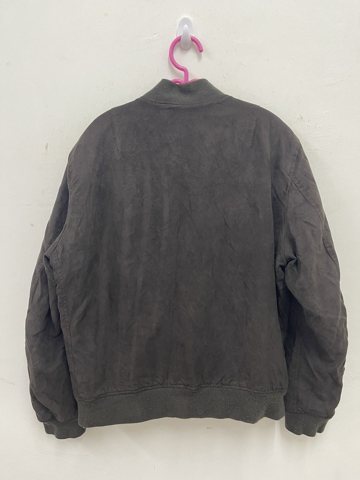 Japanese Brand Rare UNIQLO Suede Dark Brown Bomber Skinhead Jacket Size US L / EU 52-54 / 3 - 5 Thumbnail