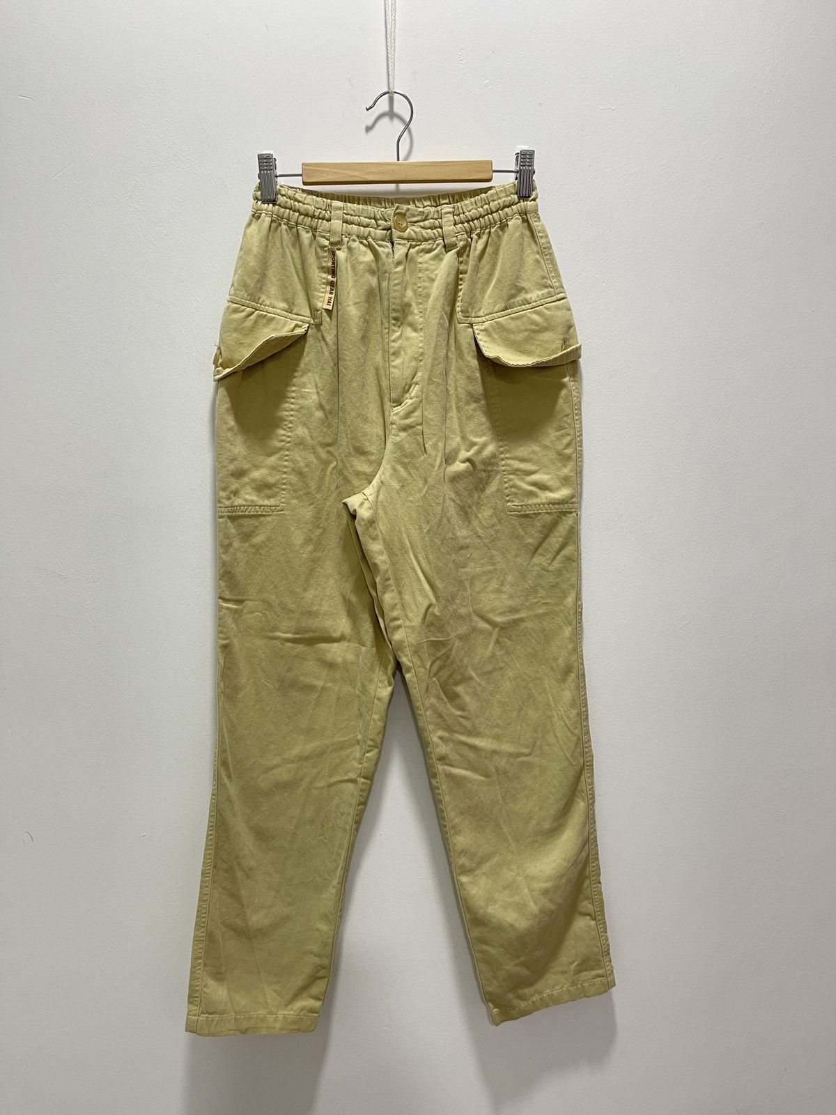 image of Hai Sporting Gear x Issey Miyake Pants Beige Side Pocket Trousers Drawstring, Men's (Size 28)