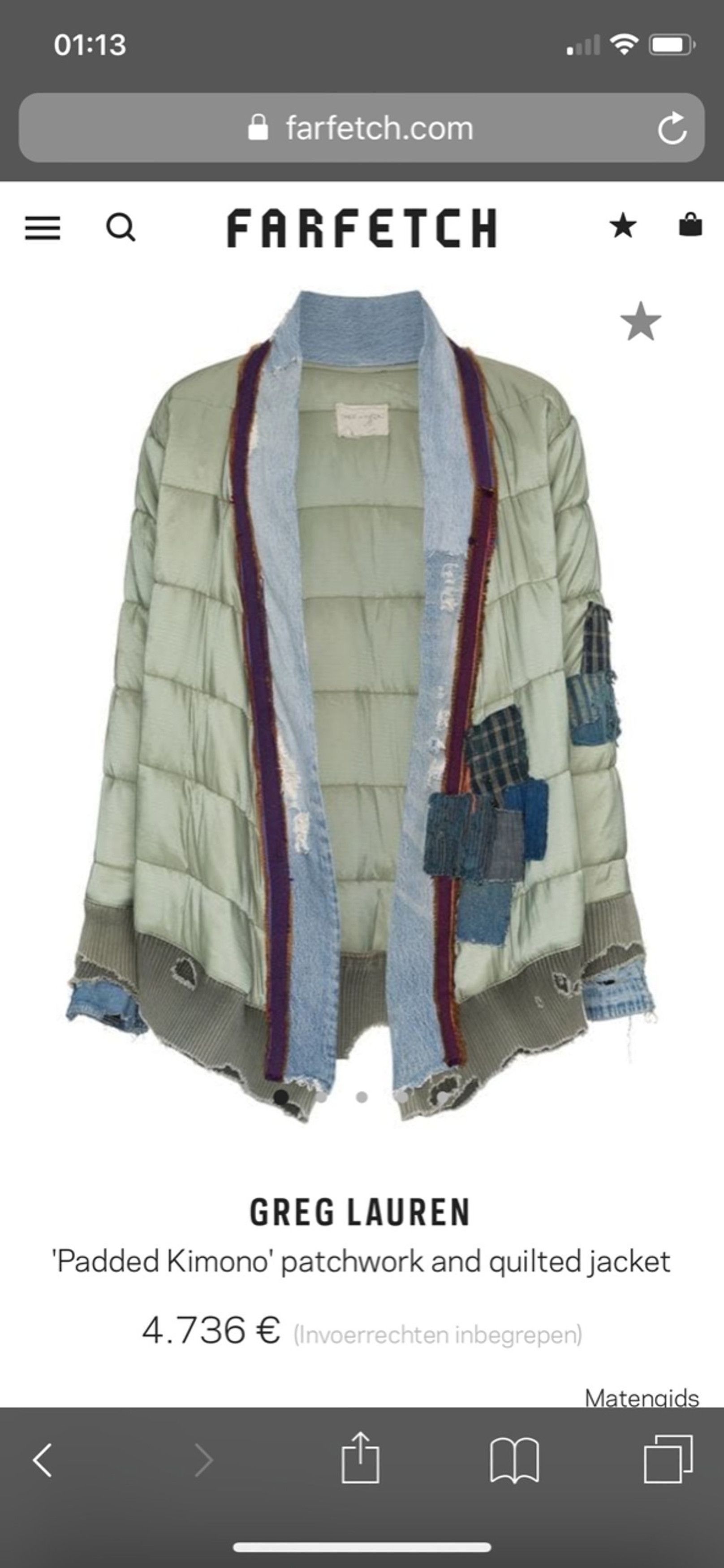 Greg Lauren Greg Lauren puffy kimono Size US L / EU 52-54 / 3 - 4 Thumbnail