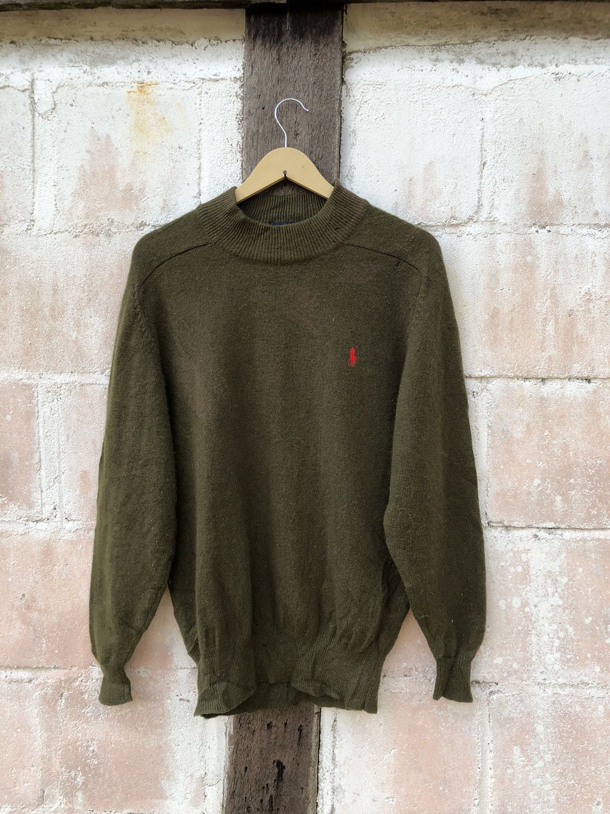 Aran Isles Knitwear × Polo Ralph Lauren × Vintage Polo By Herald Knitwear Wool Sweatshirt Sun Faded Size US L / EU 52-54 / 3 - 3 Thumbnail